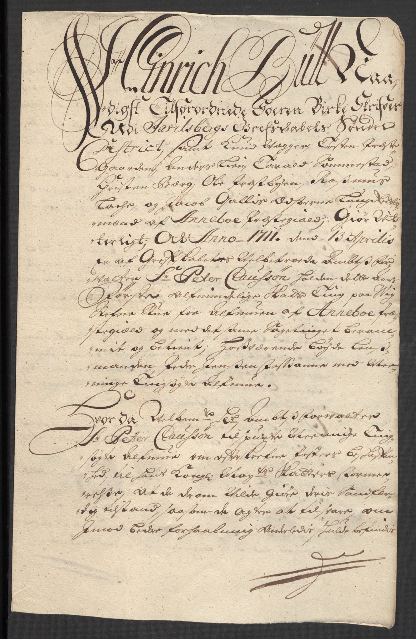 Rentekammeret inntil 1814, Reviderte regnskaper, Fogderegnskap, RA/EA-4092/R32/L1876: Fogderegnskap Jarlsberg grevskap, 1711, p. 362