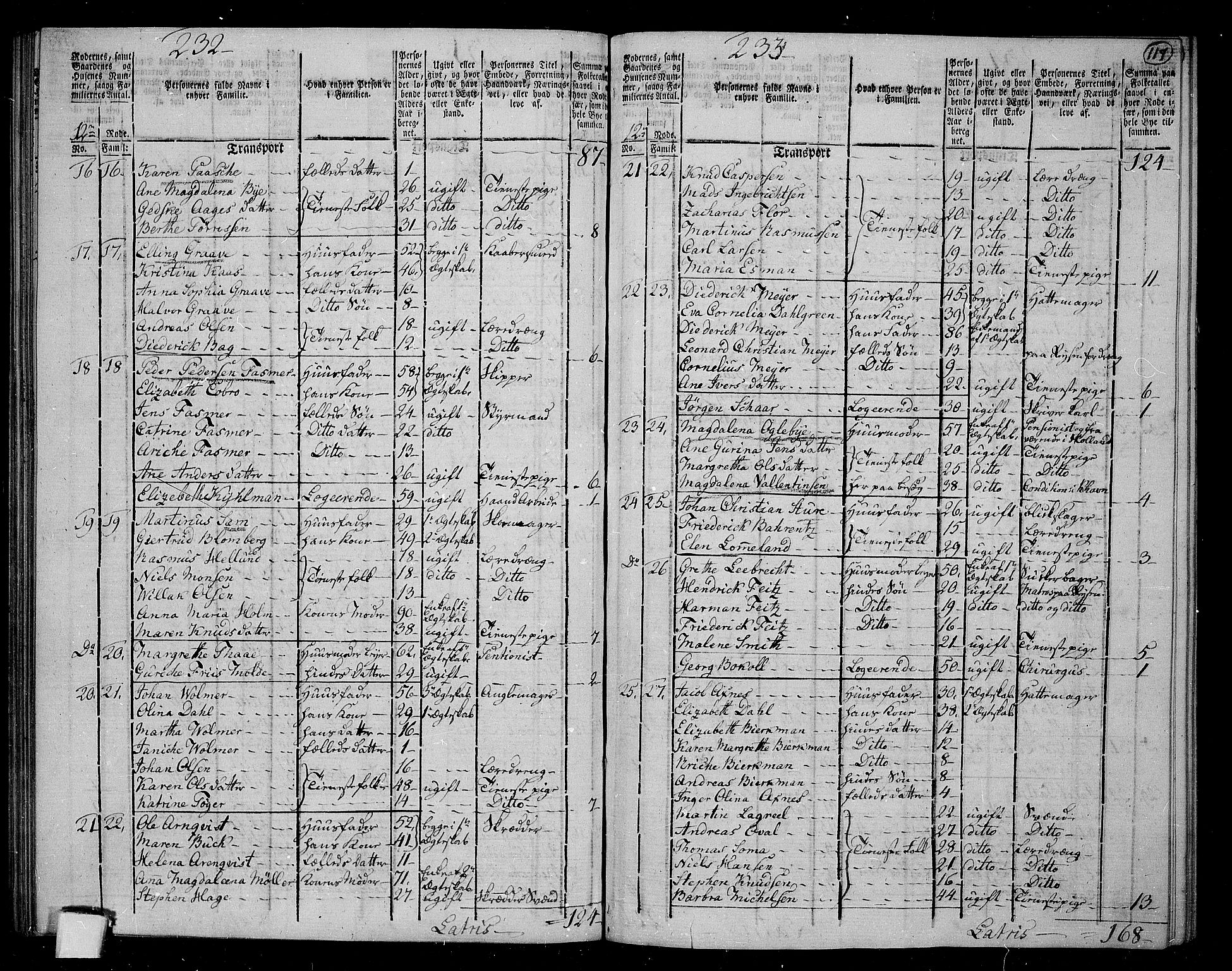 RA, 1801 census for 1301 Bergen, 1801, p. 116b-117a