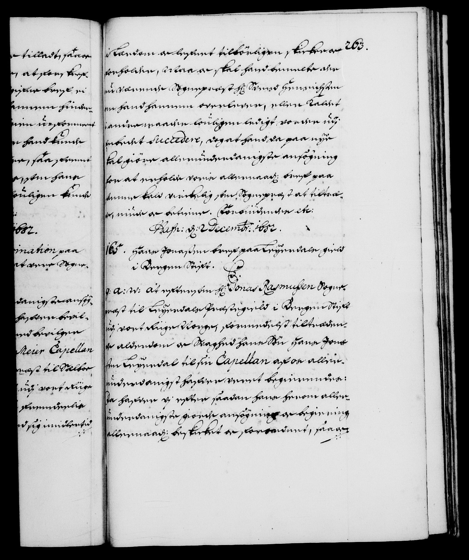 Danske Kanselli 1572-1799, AV/RA-EA-3023/F/Fc/Fca/Fcaa/L0013: Norske registre (mikrofilm), 1681-1684, p. 263a