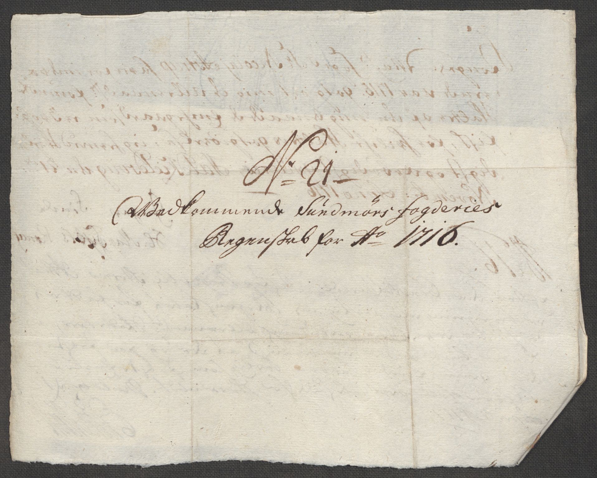 Rentekammeret inntil 1814, Reviderte regnskaper, Fogderegnskap, AV/RA-EA-4092/R54/L3568: Fogderegnskap Sunnmøre, 1716, p. 124