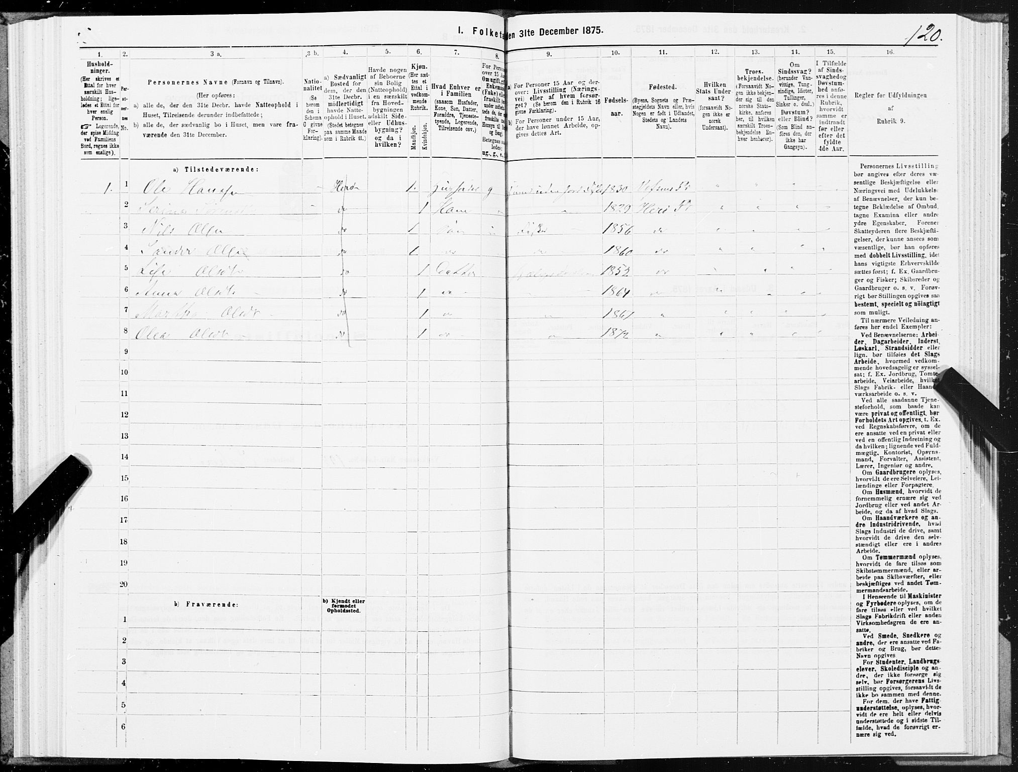 SAT, 1875 census for 1818P Herøy, 1875, p. 3120