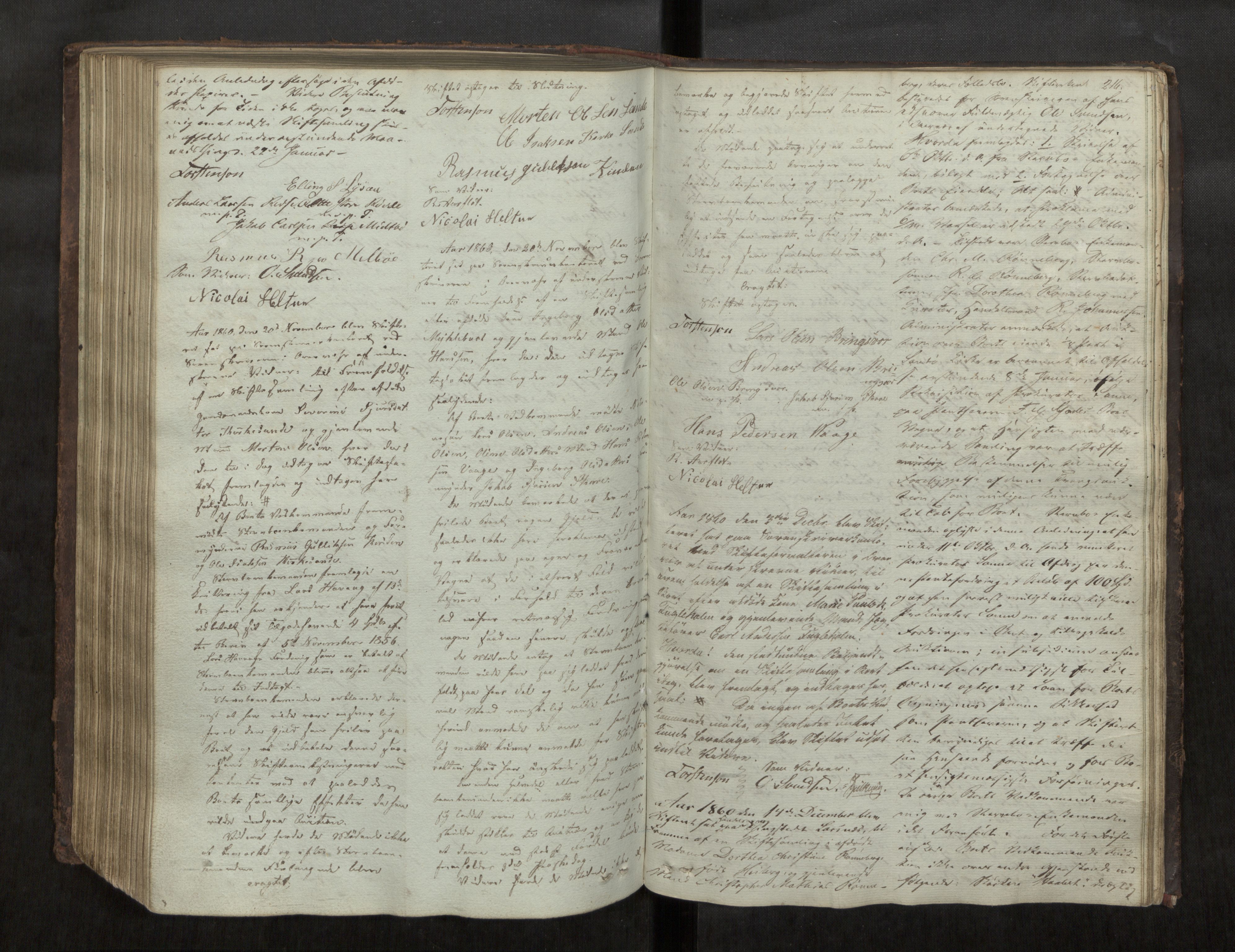Søre Sunnmøre sorenskriveri, AV/SAT-A-4122/1/3/3B/L0002: Skiftebehandlings- / Skifteforhandlingsprotokollar, 1850-1861, p. 216