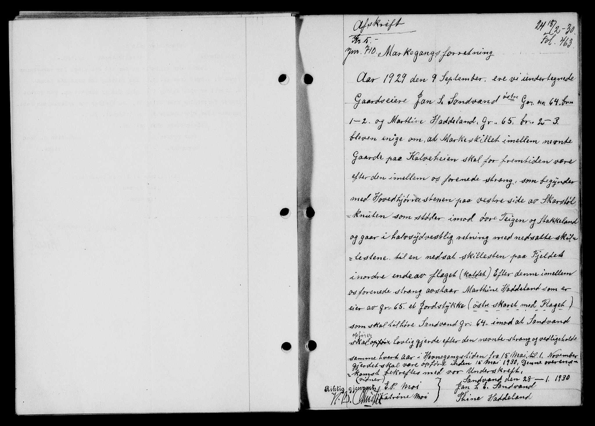 Flekkefjord sorenskriveri, SAK/1221-0001/G/Gb/Gba/L0045: Mortgage book no. 43, 1929-1930, Deed date: 04.03.1930