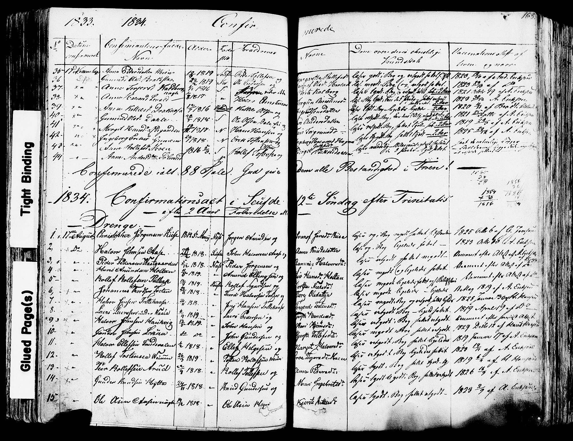 Sauherad kirkebøker, AV/SAKO-A-298/F/Fa/L0006: Parish register (official) no. I 6, 1827-1850, p. 168