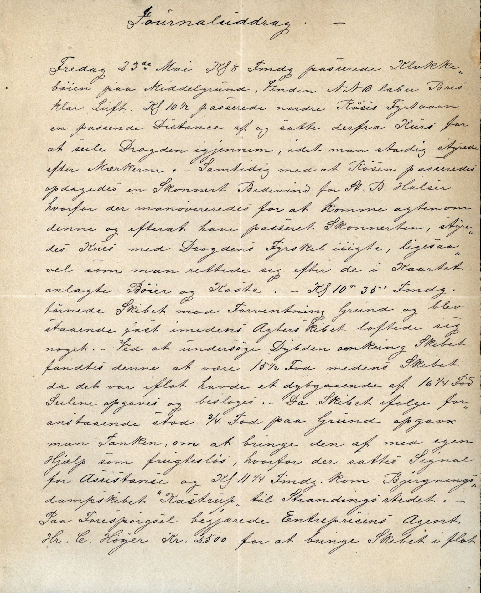 Pa 63 - Østlandske skibsassuranceforening, VEMU/A-1079/G/Ga/L0026/0001: Havaridokumenter / Ego, Dux, Eidsvold, Empress, 1890, p. 35