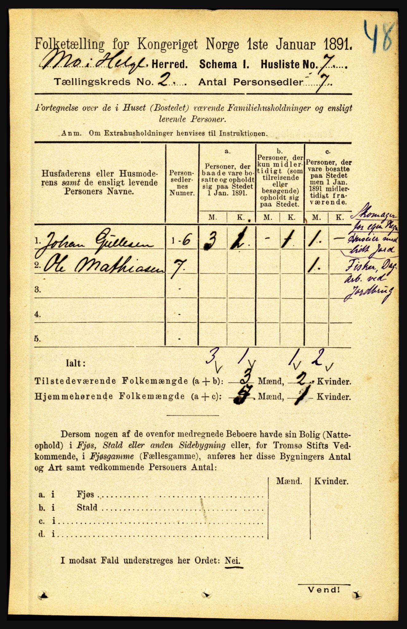 RA, 1891 census for 1833 Mo, 1891, p. 436