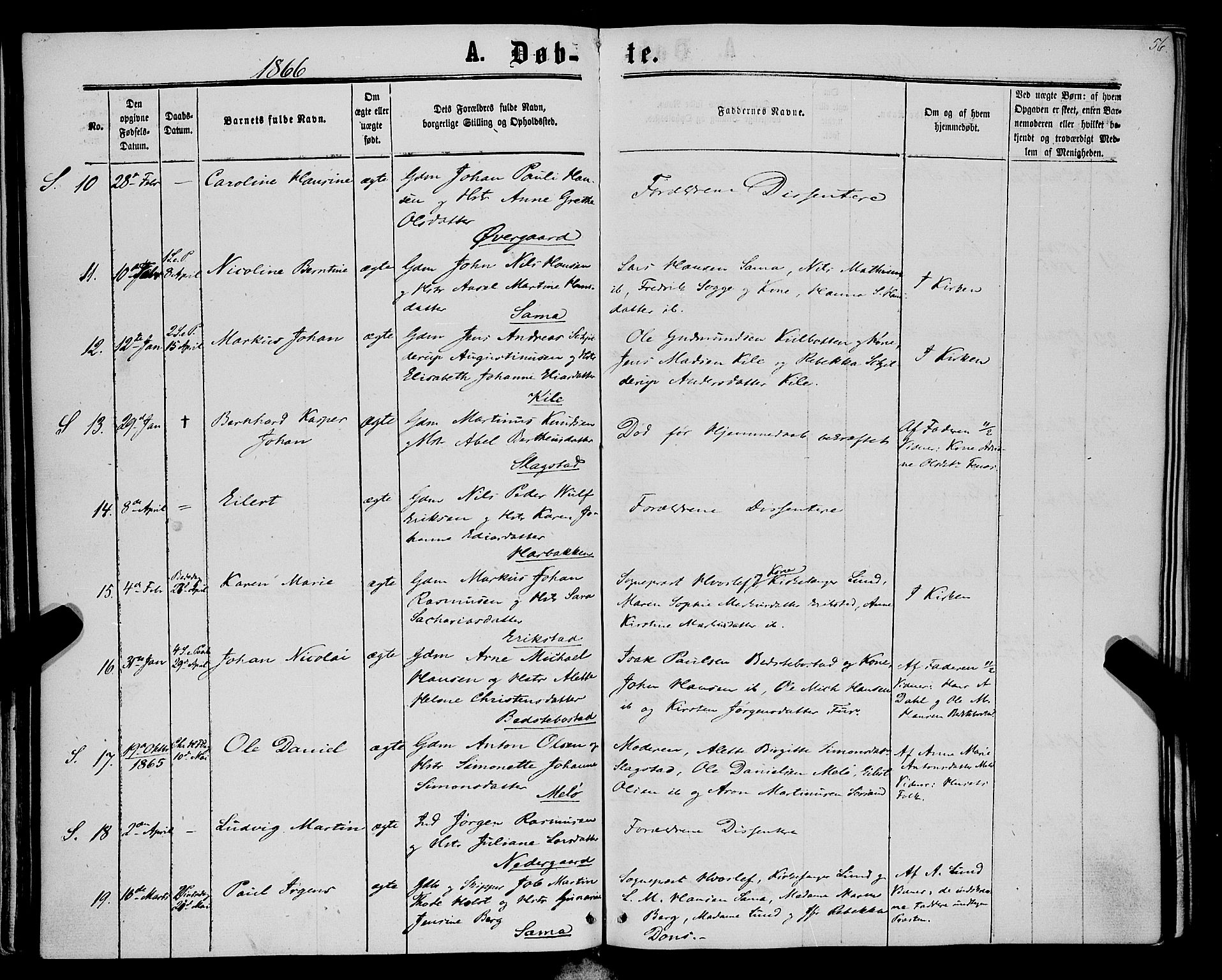 Trondenes sokneprestkontor, SATØ/S-1319/H/Ha/L0012kirke: Parish register (official) no. 12, 1863-1870, p. 56