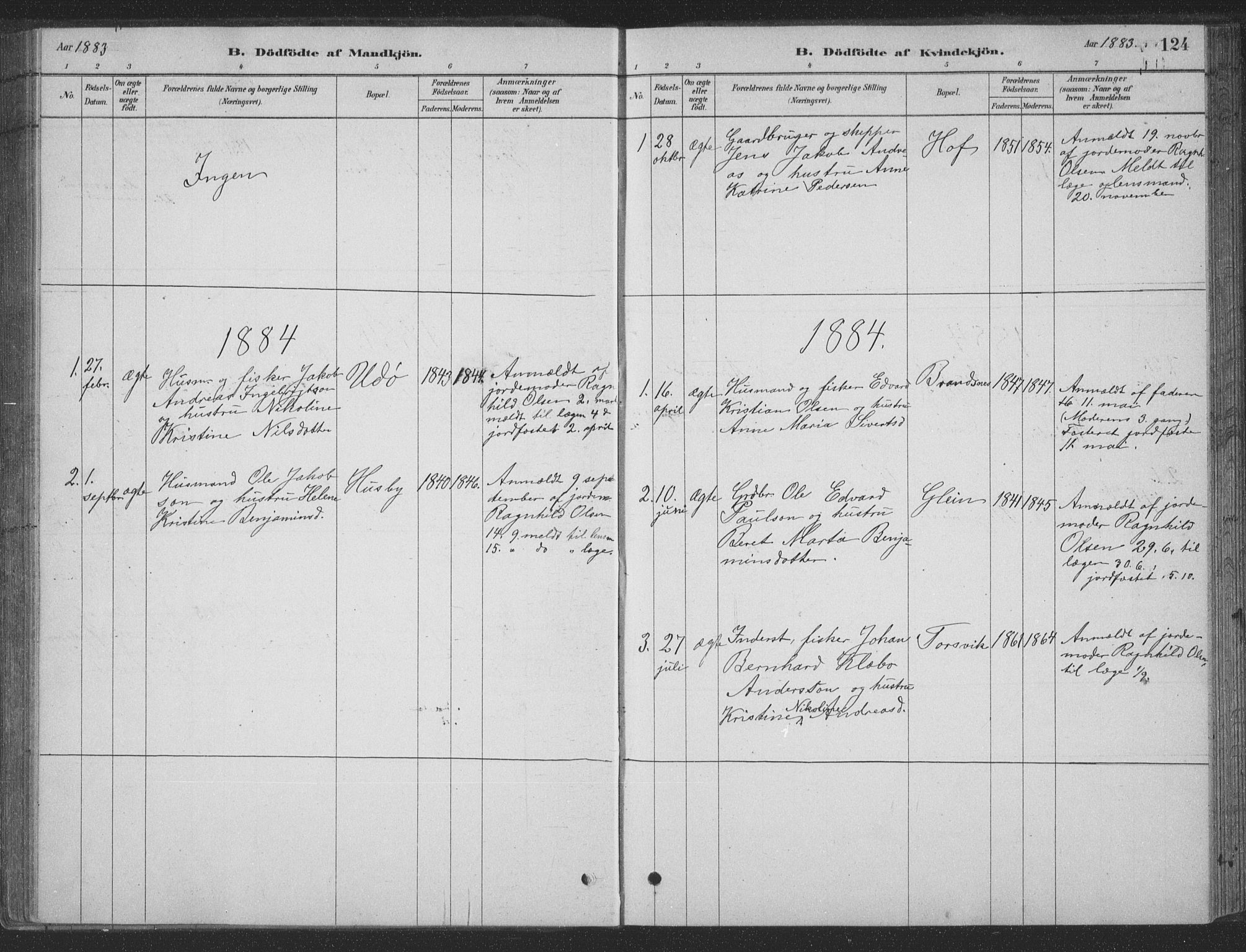 Ministerialprotokoller, klokkerbøker og fødselsregistre - Nordland, AV/SAT-A-1459/835/L0532: Parish register (copy) no. 835C04, 1880-1905, p. 124