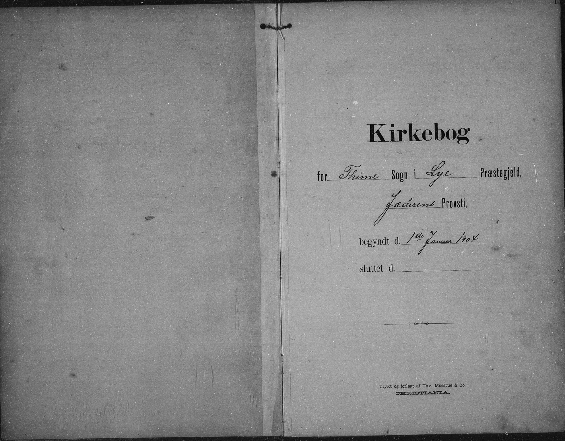 Lye sokneprestkontor, SAST/A-101794/002/A/L0001: Parish register (official) no. A 12, 1904-1920, p. 1