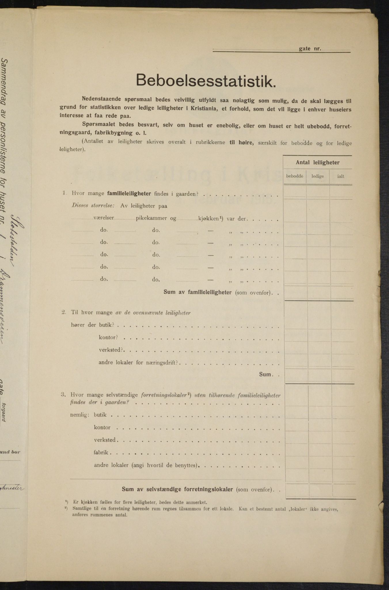 OBA, Municipal Census 1915 for Kristiania, 1915, p. 16240