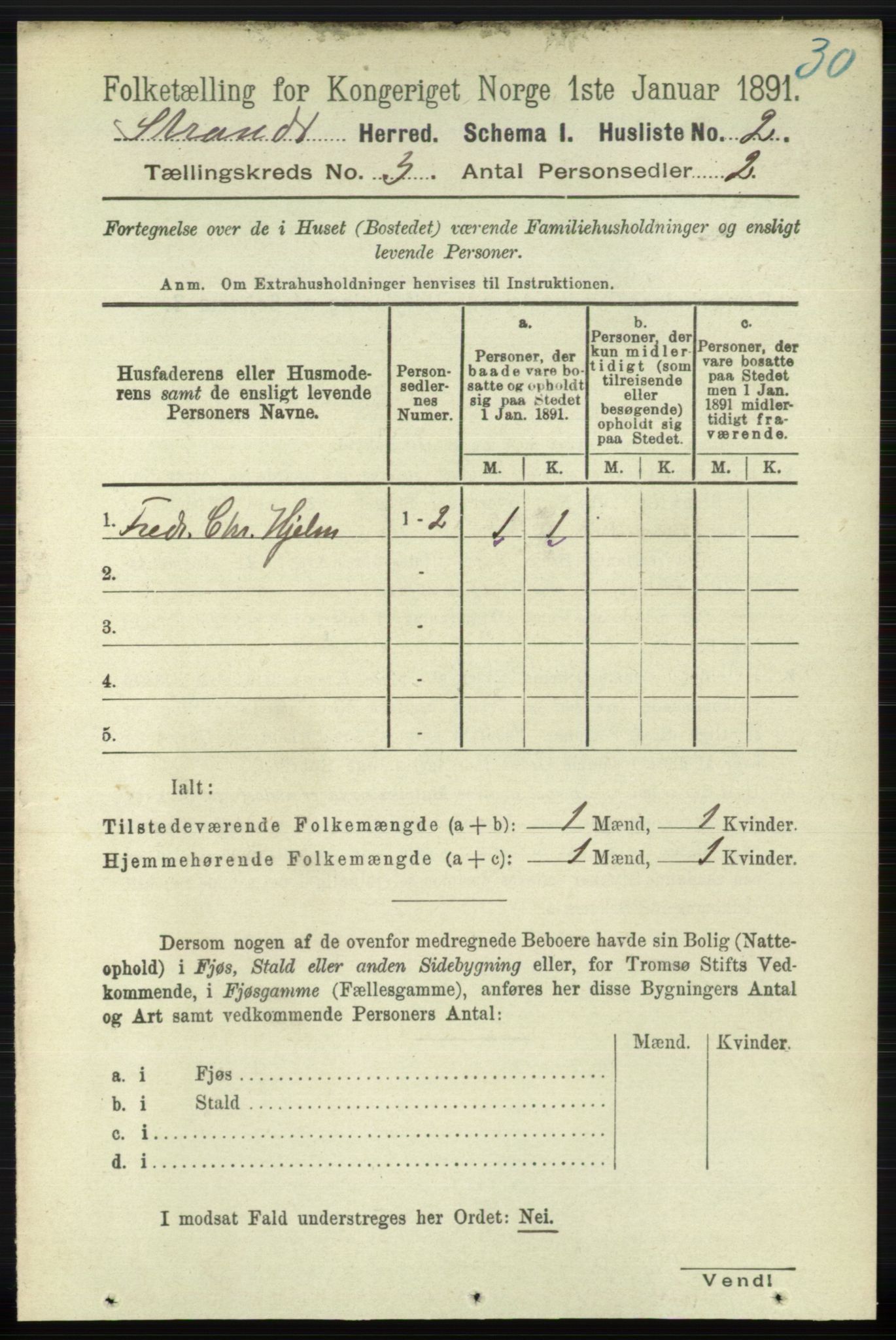 RA, 1891 census for 1130 Strand, 1891, p. 660