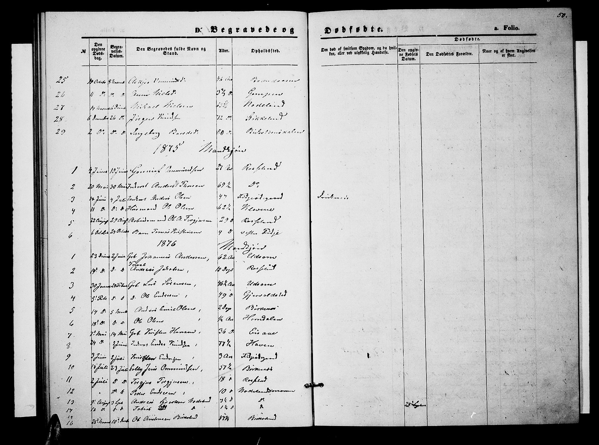 Søgne sokneprestkontor, AV/SAK-1111-0037/F/Fb/Fba/L0003: Parish register (copy) no. B 3, 1874-1887, p. 50