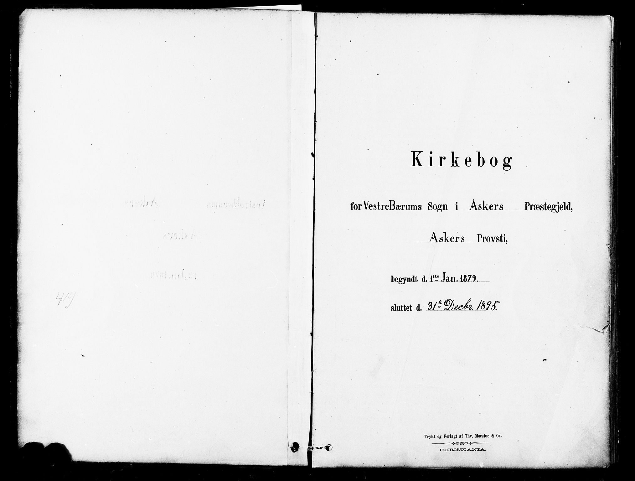 Asker prestekontor Kirkebøker, AV/SAO-A-10256a/F/Fb/L0001: Parish register (official) no. II 1, 1879-1895