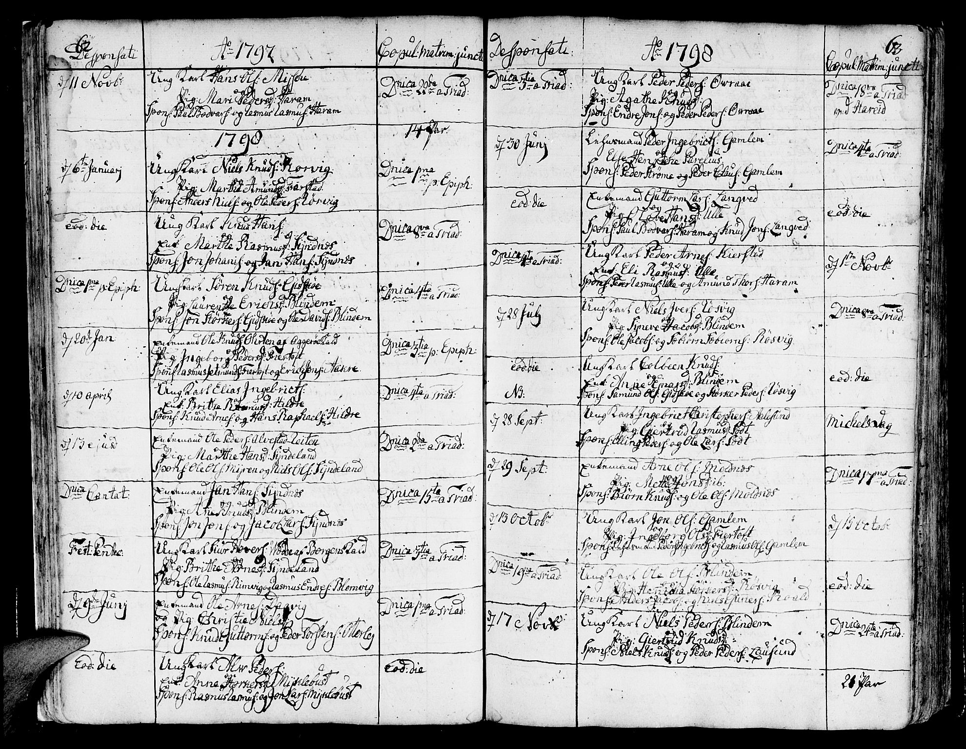 Ministerialprotokoller, klokkerbøker og fødselsregistre - Møre og Romsdal, SAT/A-1454/536/L0493: Parish register (official) no. 536A02, 1739-1802, p. 62-63