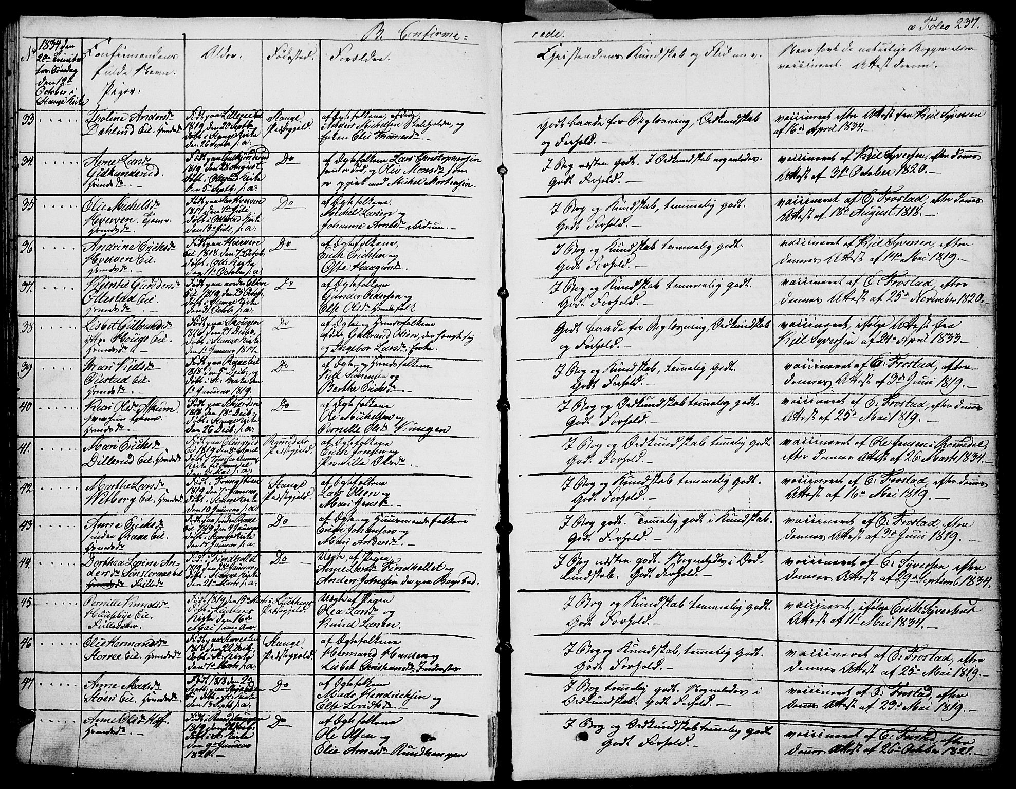 Stange prestekontor, AV/SAH-PREST-002/K/L0009: Parish register (official) no. 9, 1826-1835, p. 237