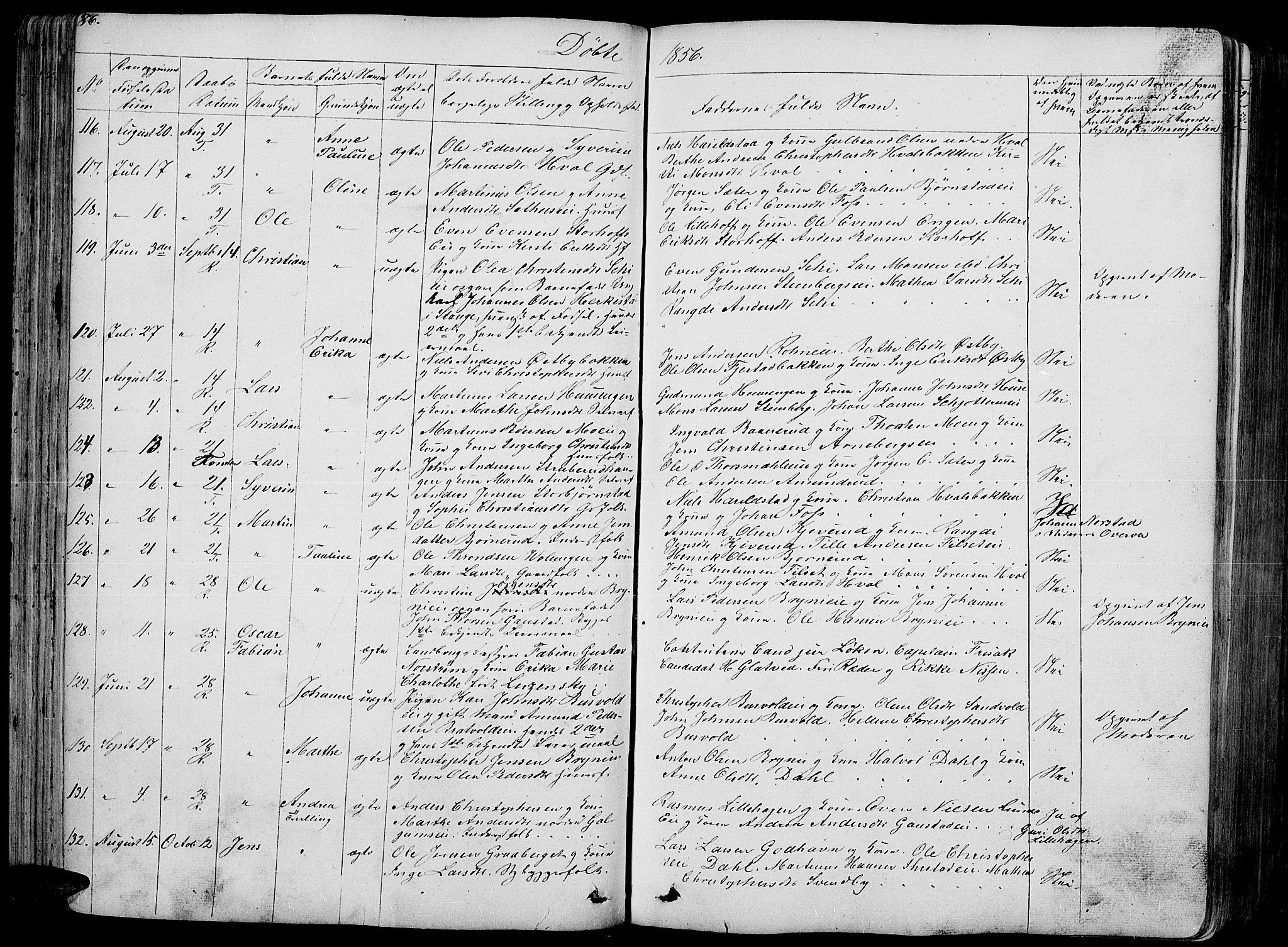 Romedal prestekontor, AV/SAH-PREST-004/L/L0009: Parish register (copy) no. 9, 1846-1866, p. 86