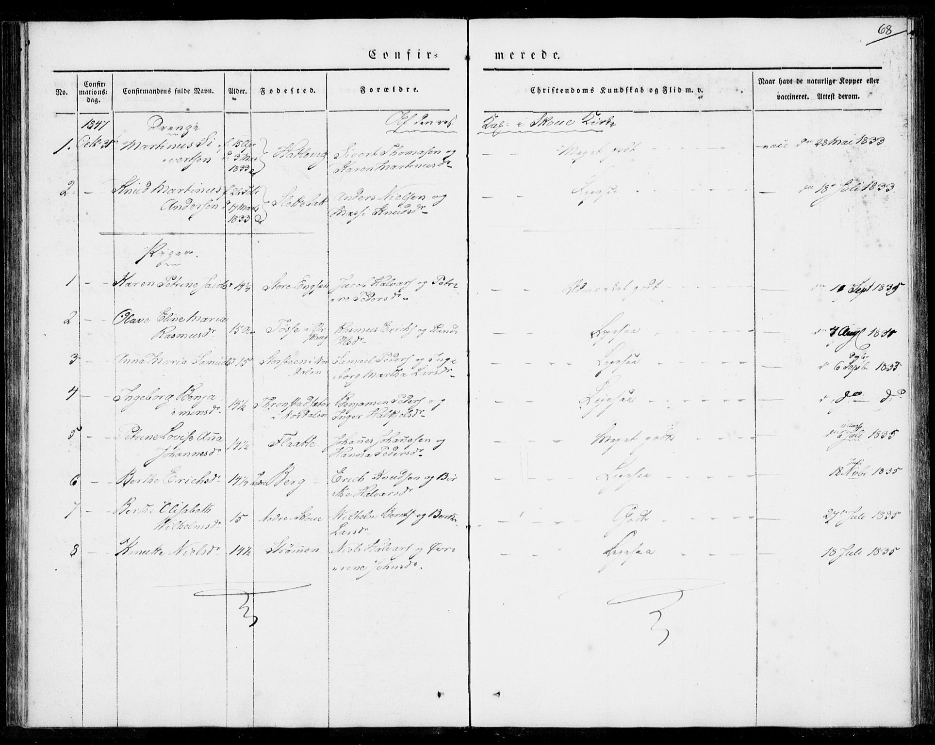 Ministerialprotokoller, klokkerbøker og fødselsregistre - Møre og Romsdal, AV/SAT-A-1454/524/L0352: Parish register (official) no. 524A04, 1838-1847, p. 68