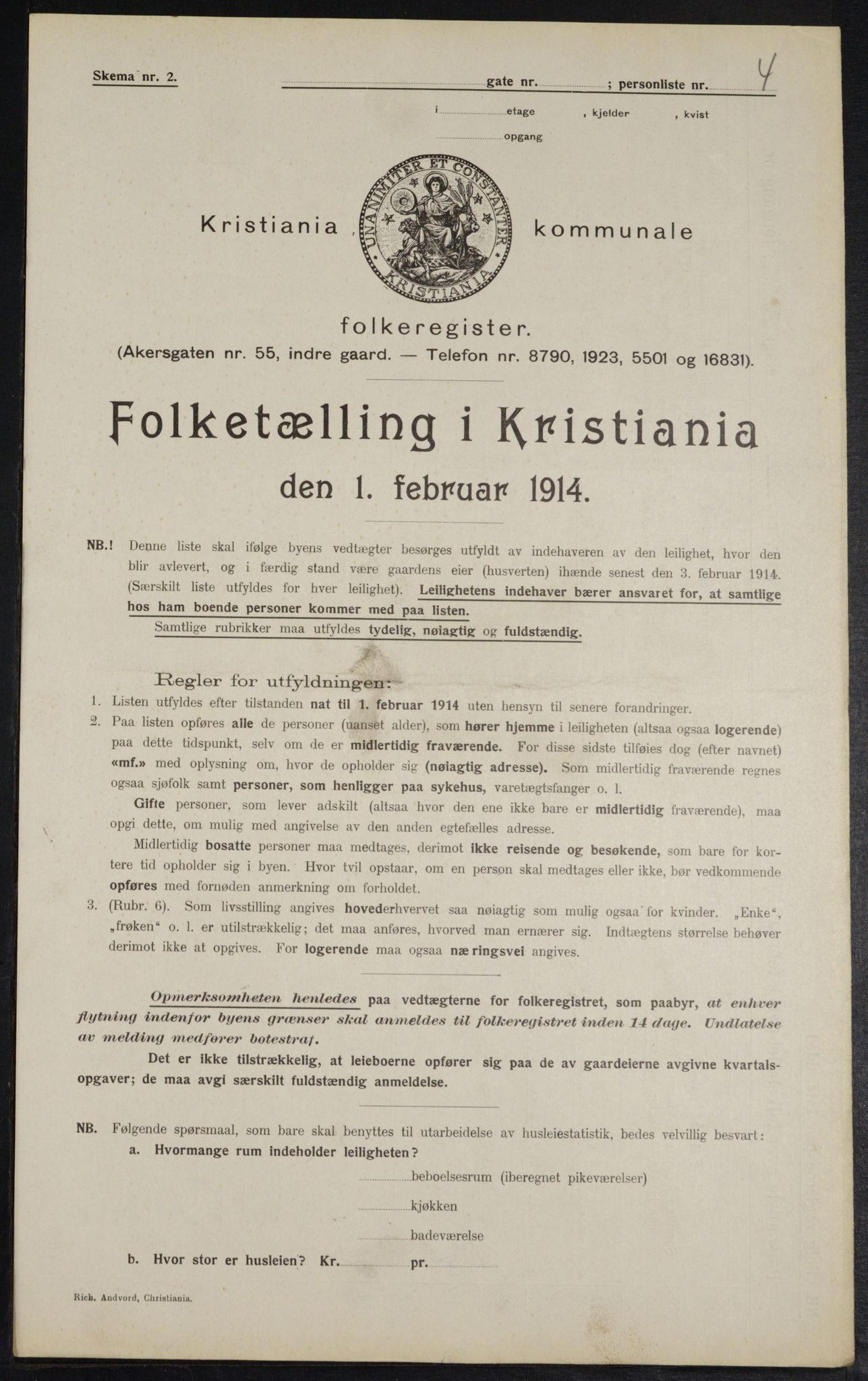 OBA, Municipal Census 1914 for Kristiania, 1914, p. 60048