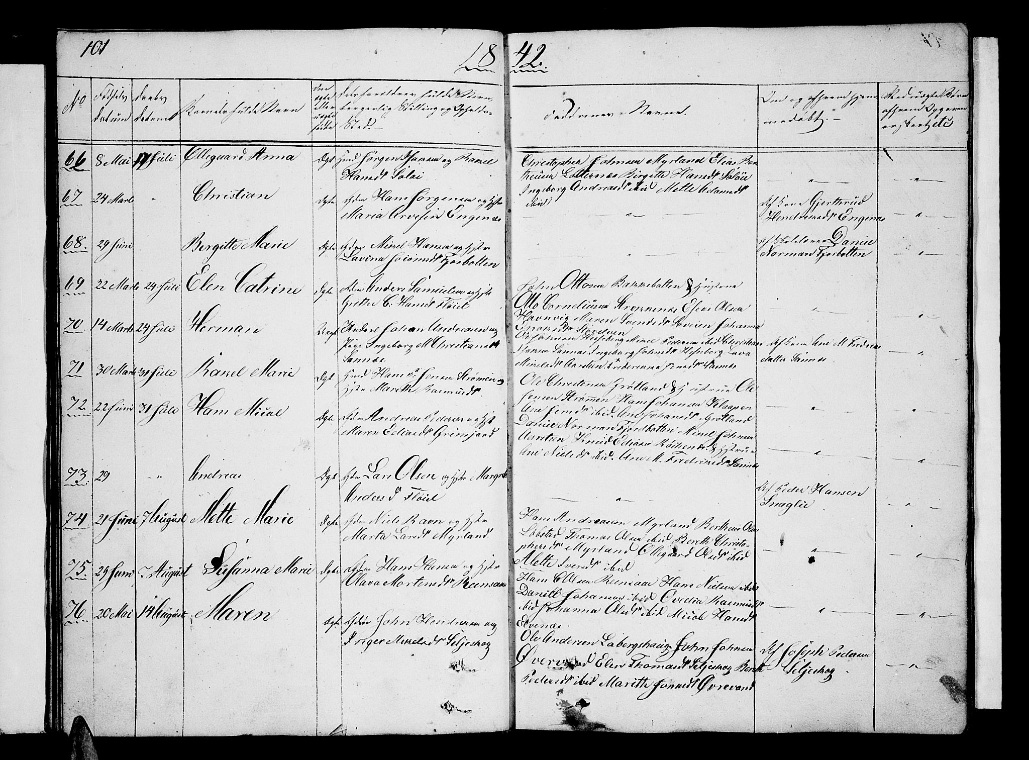 Ibestad sokneprestembete, AV/SATØ-S-0077/H/Ha/Hab/L0003klokker: Parish register (copy) no. 3, 1833-1852, p. 101