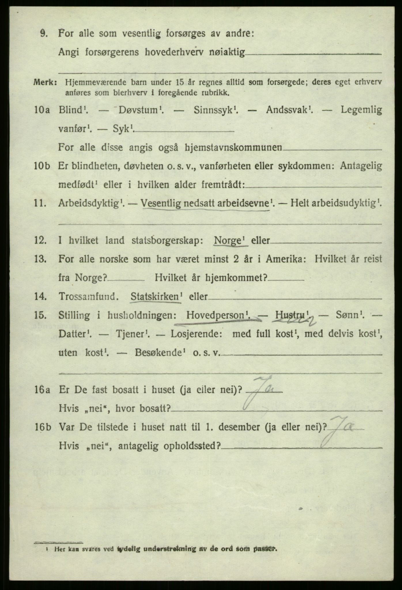 SAB, 1920 census for Kinn, 1920, p. 2714