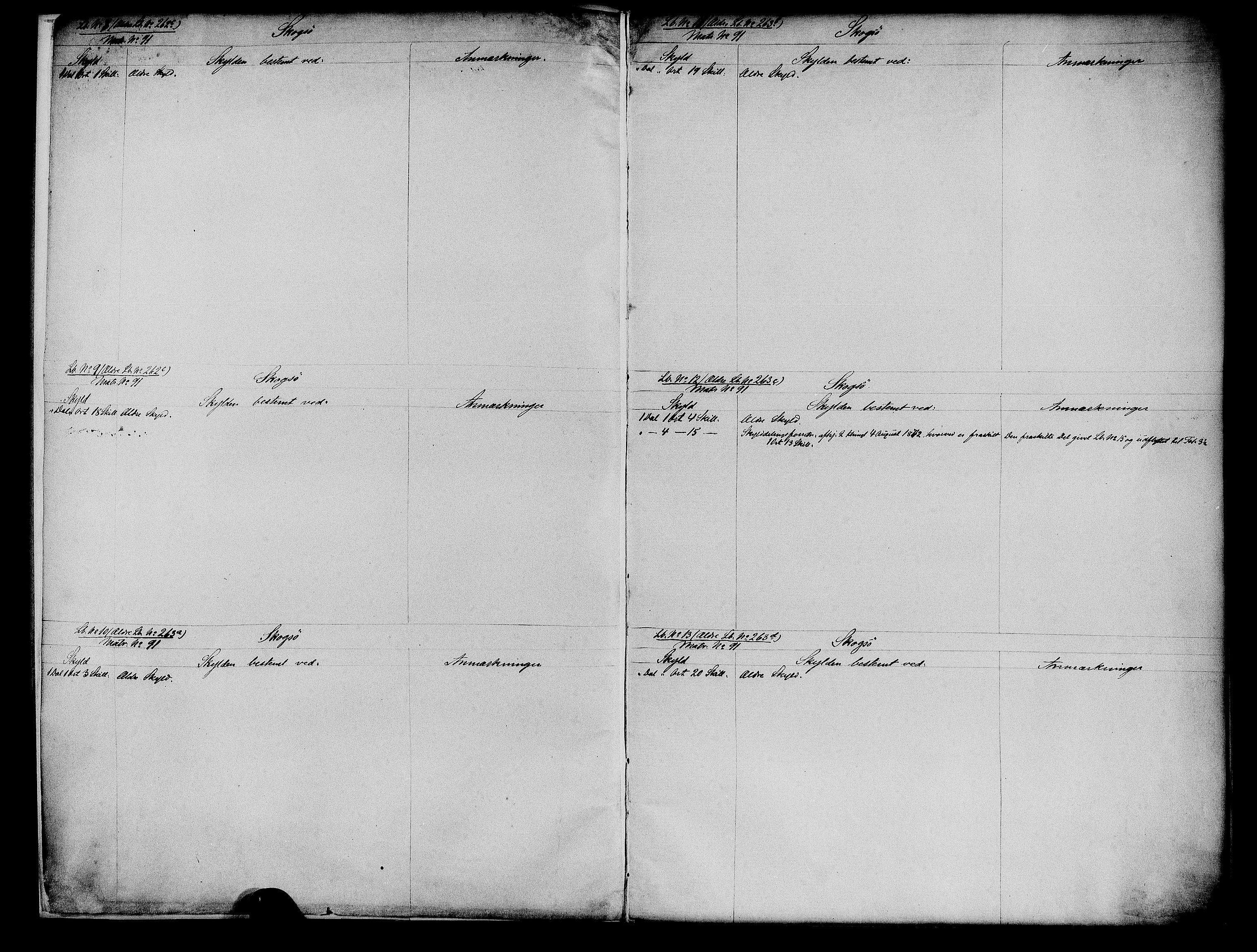 Matrikkelrevisjonen av 1863, AV/RA-S-1530/F/Fe/L0172/0002: Halse og Harkmark / II. Skylddelingsprotokoll med revisjoner, 1863