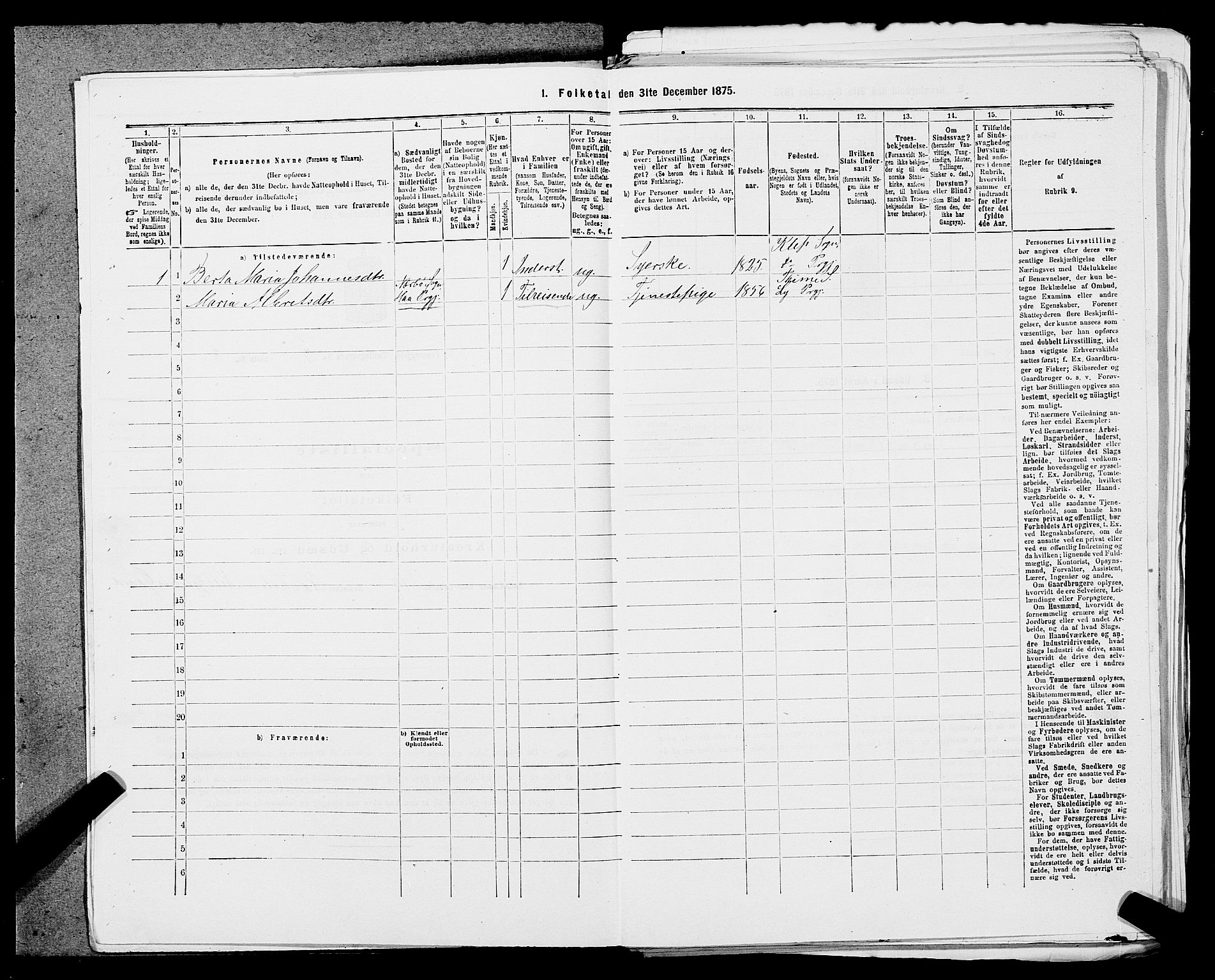 SAST, 1875 census for 1121P Lye, 1875, p. 333