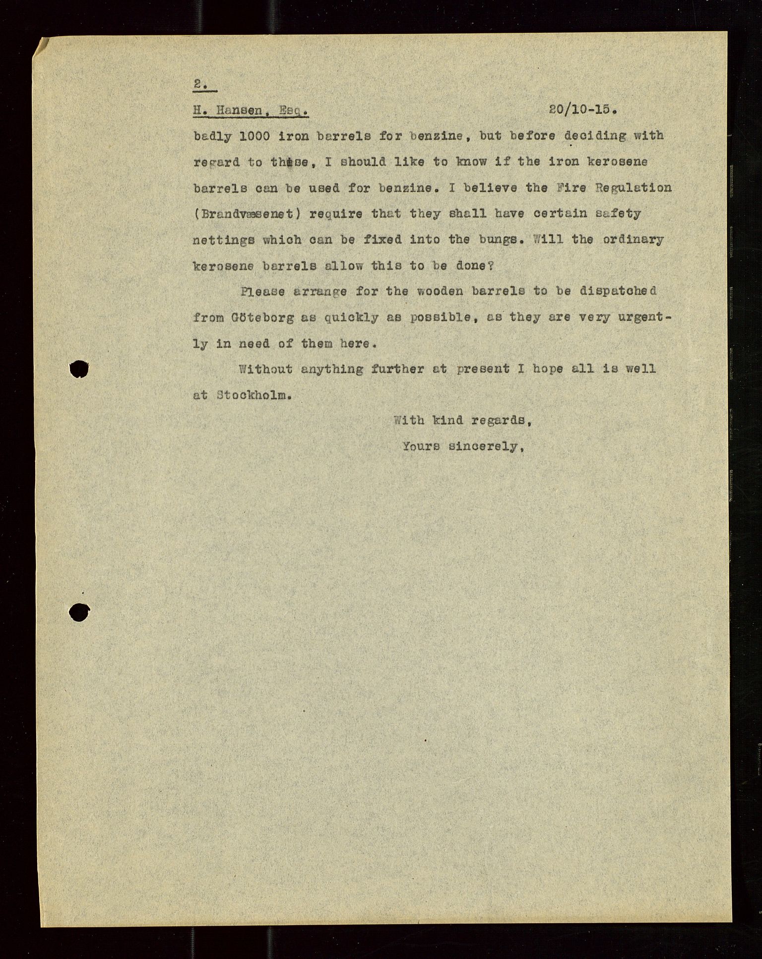 Pa 1521 - A/S Norske Shell, AV/SAST-A-101915/E/Ea/Eaa/L0019: Sjefskorrespondanse, 1917, p. 13
