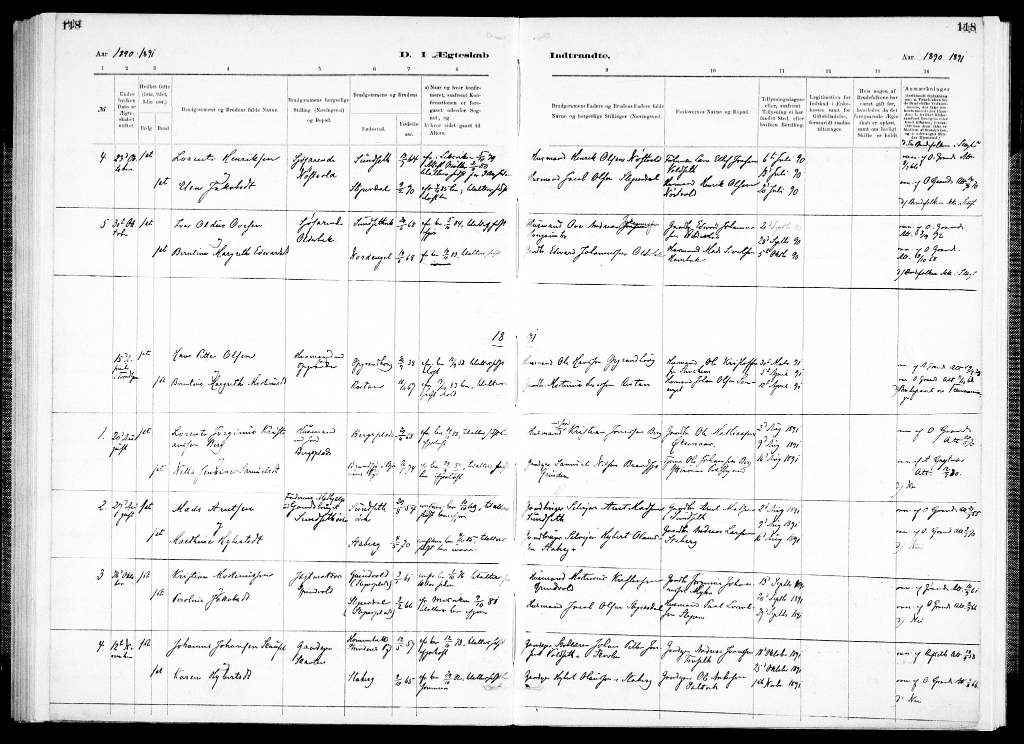 Ministerialprotokoller, klokkerbøker og fødselsregistre - Nord-Trøndelag, SAT/A-1458/733/L0325: Parish register (official) no. 733A04, 1884-1908, p. 118