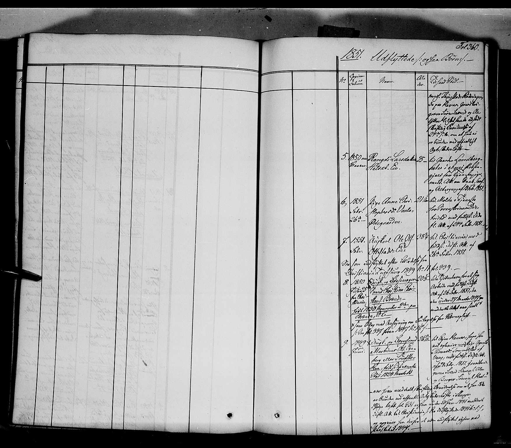 Stange prestekontor, SAH/PREST-002/K/L0011: Parish register (official) no. 11, 1846-1852, p. 360