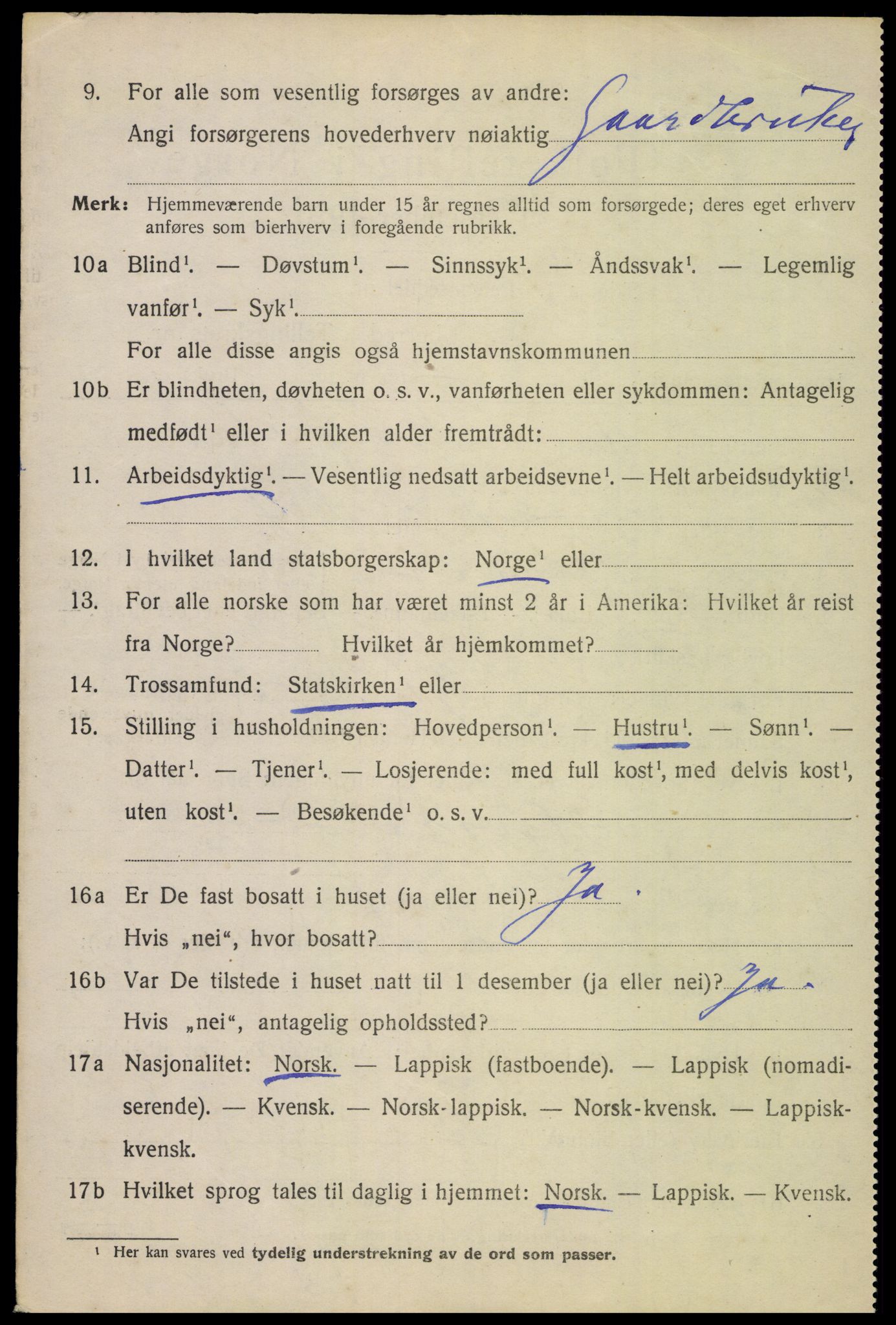 SAT, 1920 census for Beiarn, 1920, p. 2871