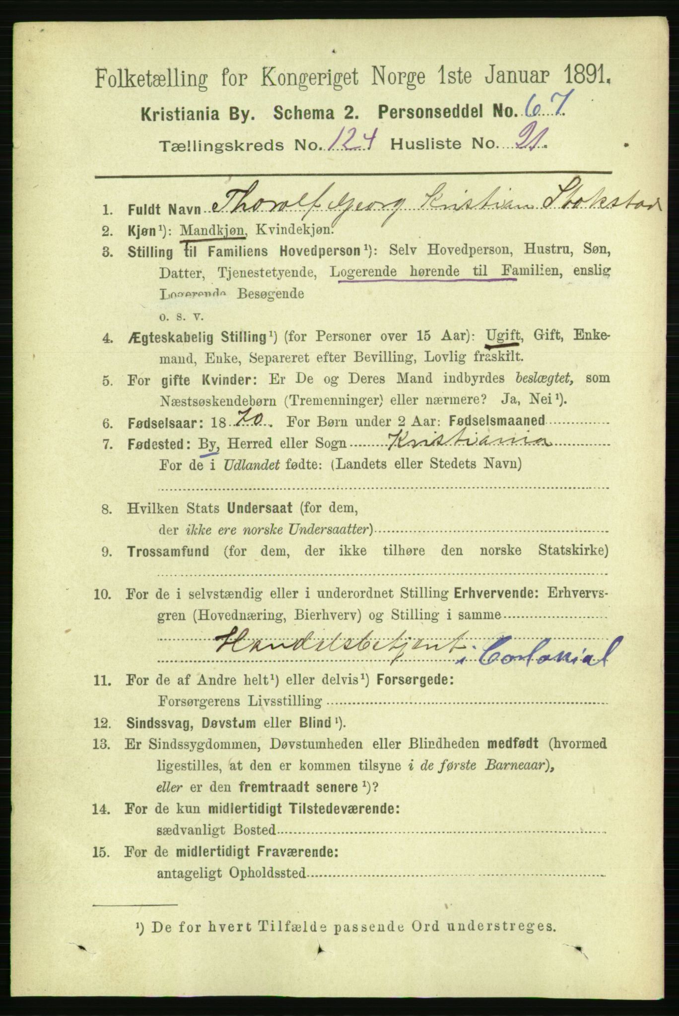 RA, 1891 census for 0301 Kristiania, 1891, p. 65956