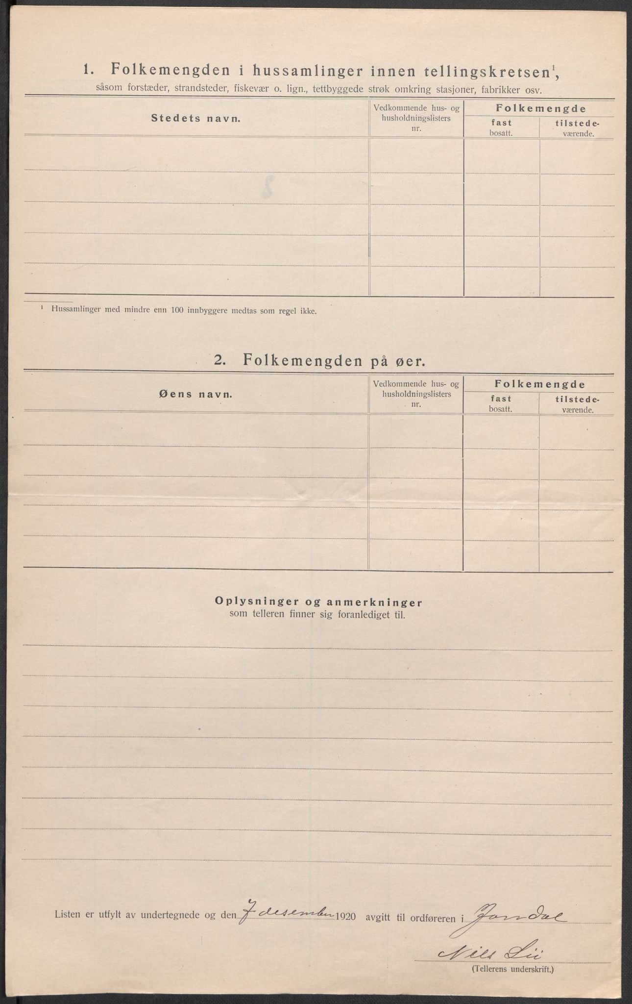 SAB, 1920 census for Jondal, 1920, p. 19