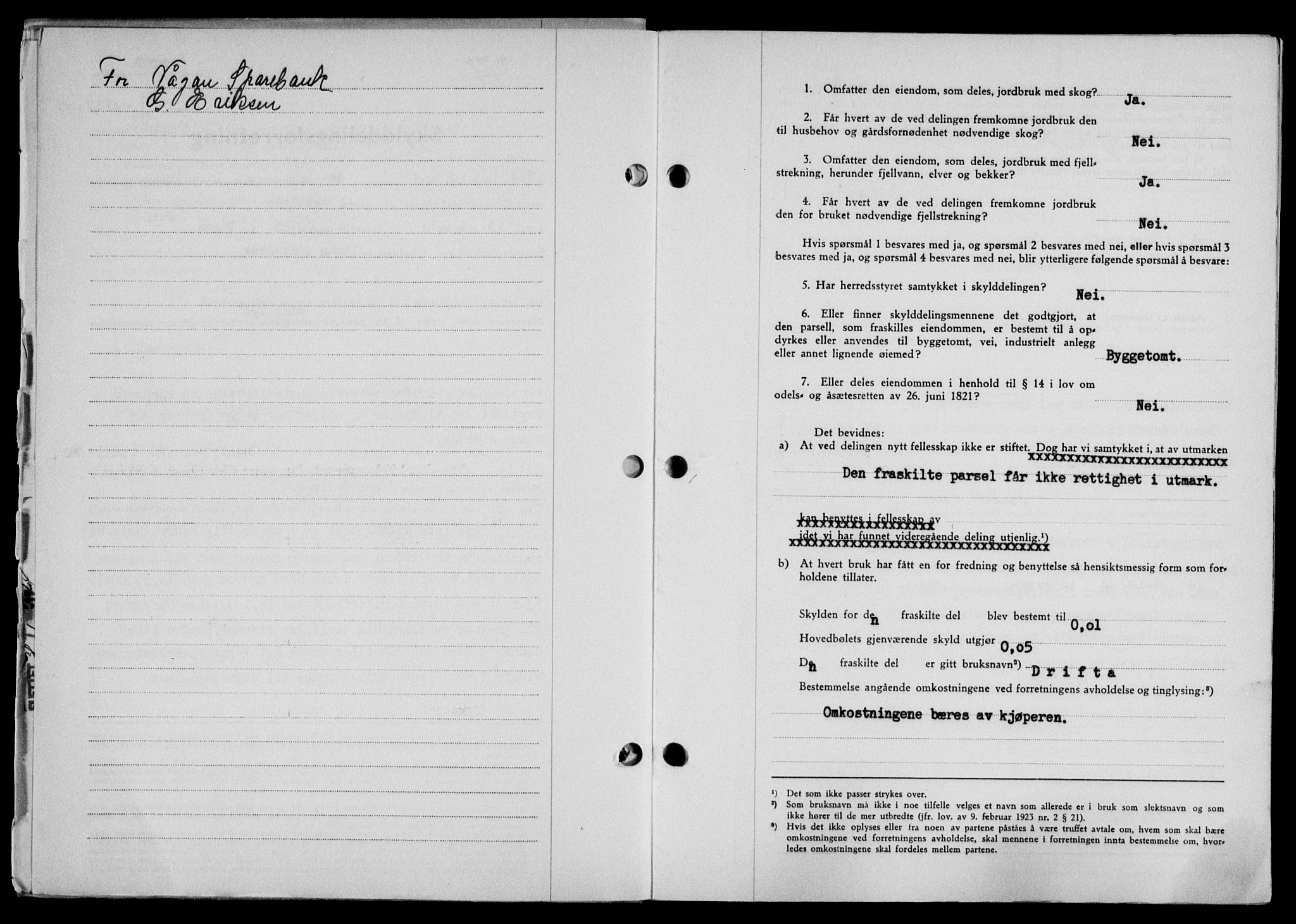 Lofoten sorenskriveri, SAT/A-0017/1/2/2C/L0018a: Mortgage book no. 18a, 1948-1948, Diary no: : 1432/1948