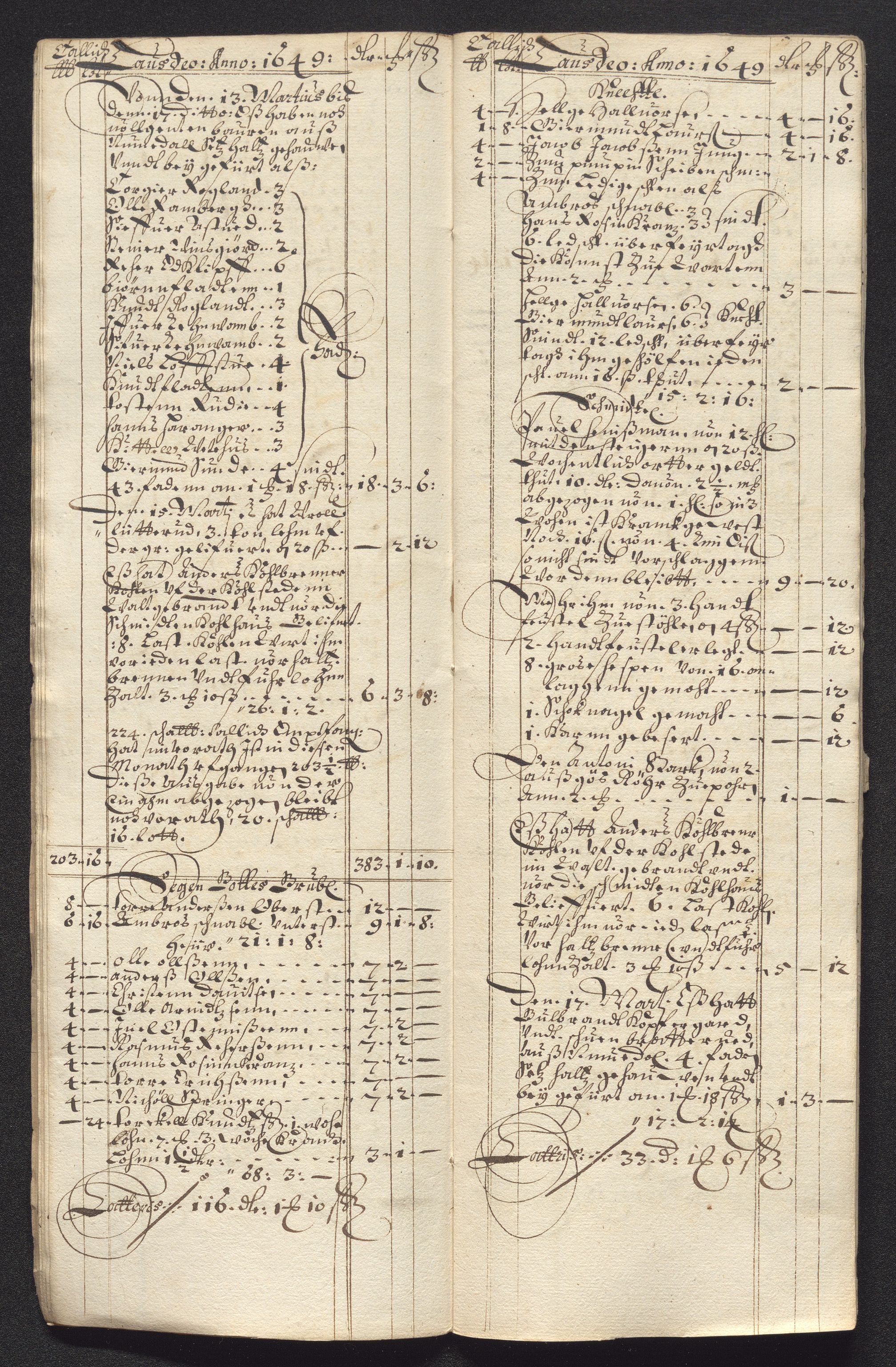 Kongsberg Sølvverk 1623-1816, AV/SAKO-EA-3135/001/D/Dc/Dcd/L0023: Utgiftsregnskap for gruver m.m., 1649, p. 235