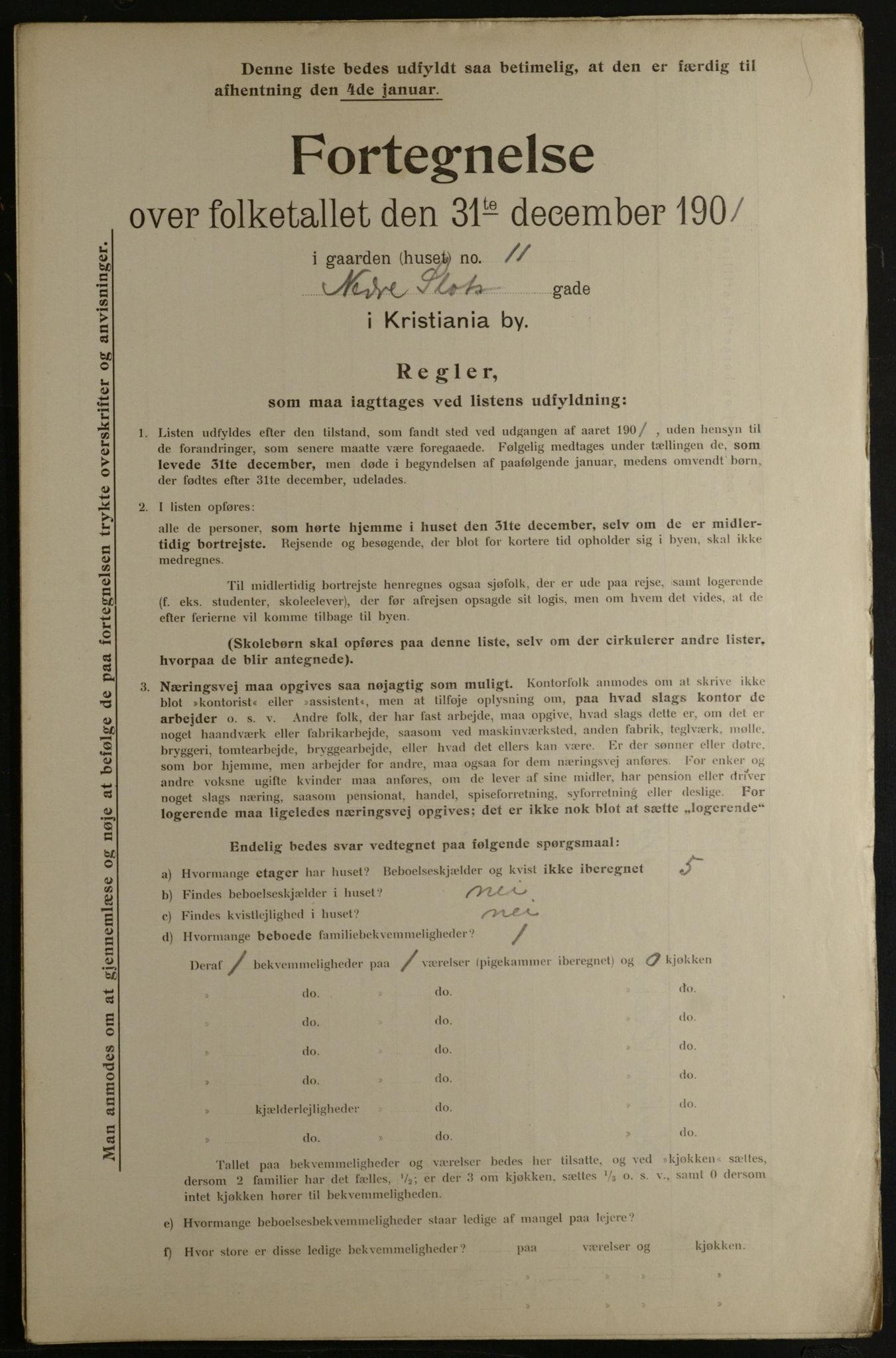 OBA, Municipal Census 1901 for Kristiania, 1901, p. 10657