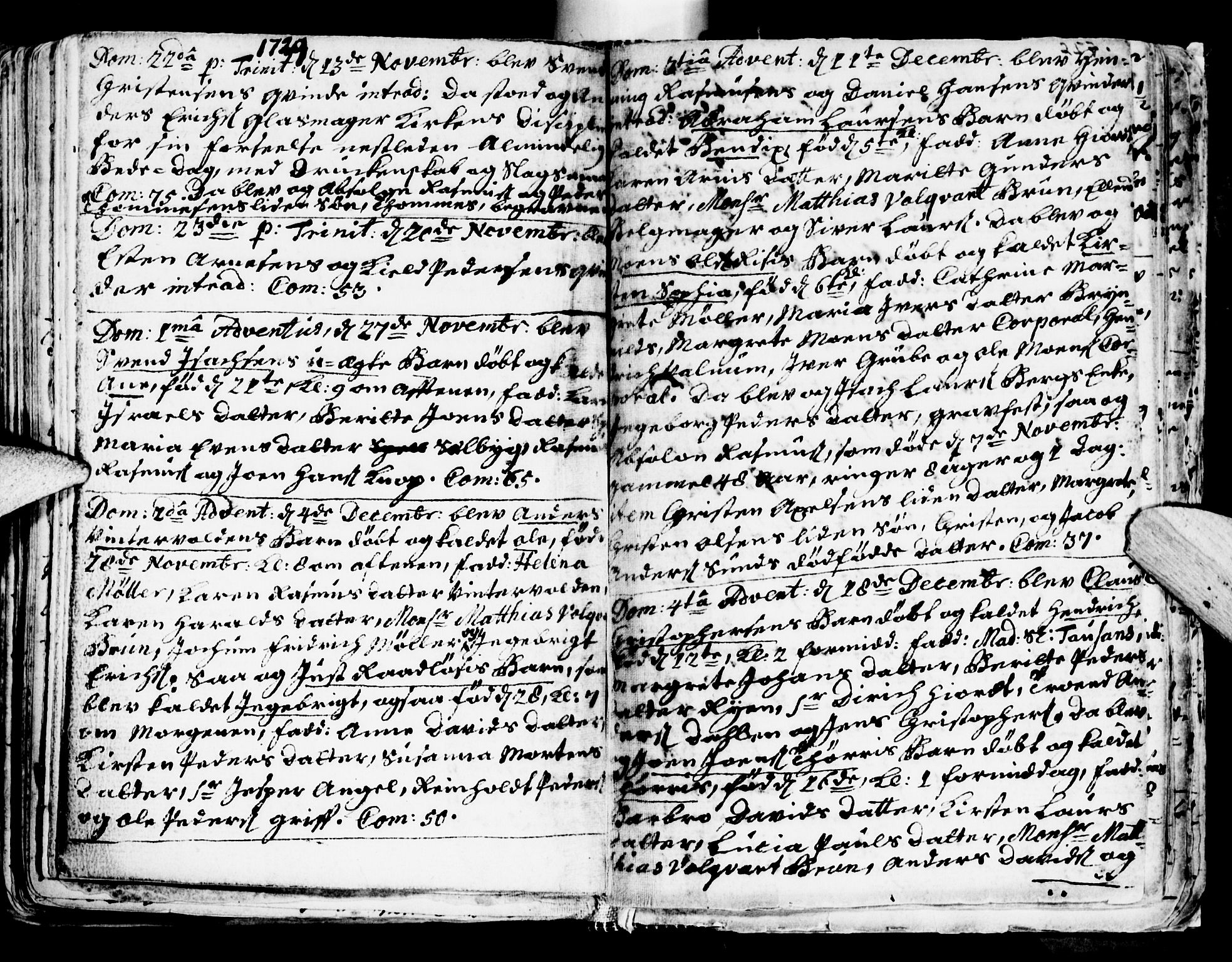 Ministerialprotokoller, klokkerbøker og fødselsregistre - Sør-Trøndelag, SAT/A-1456/681/L0924: Parish register (official) no. 681A02, 1720-1731, p. 256-257