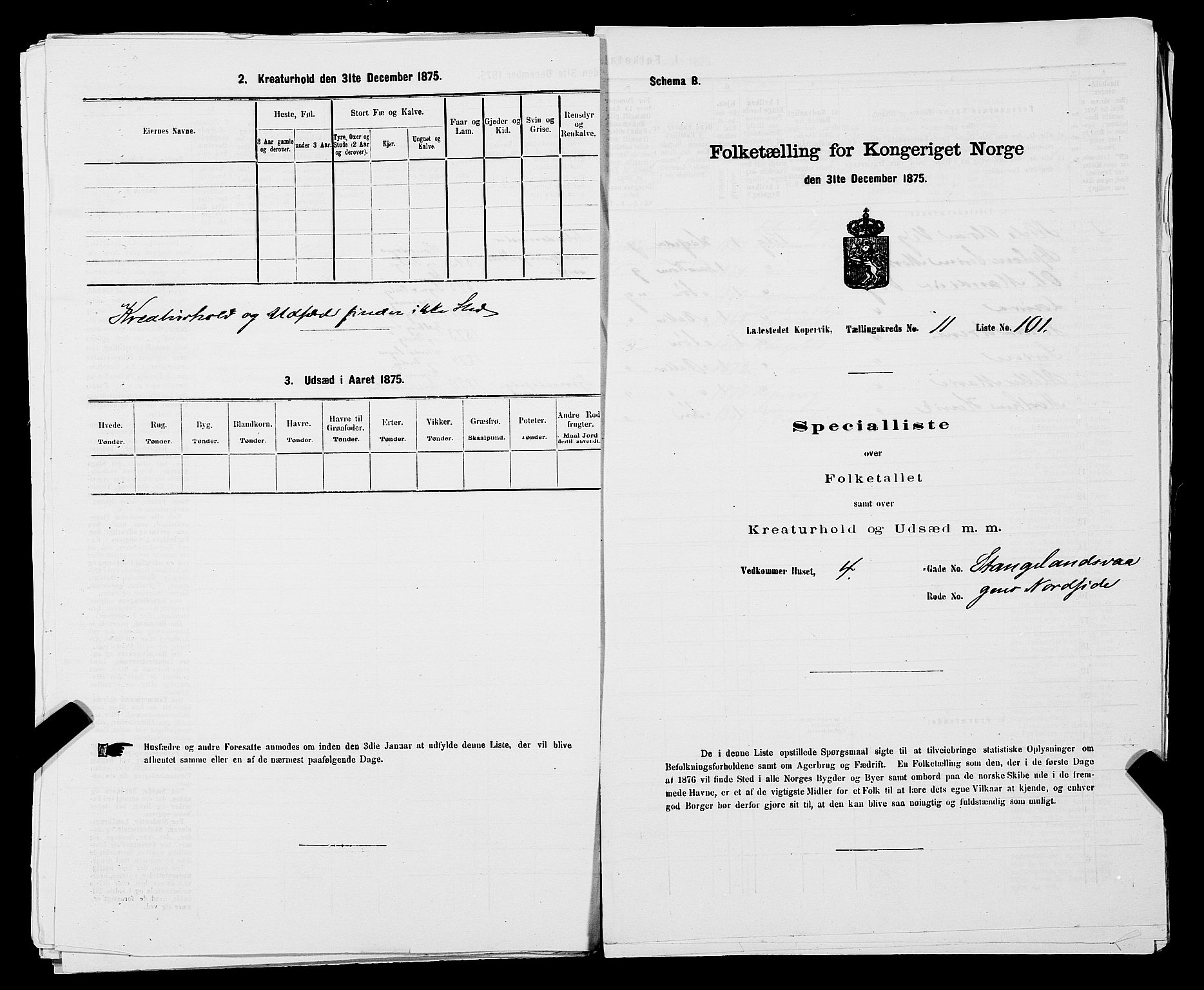 SAST, 1875 census for 1105B Avaldsnes/Kopervik, 1875, p. 201