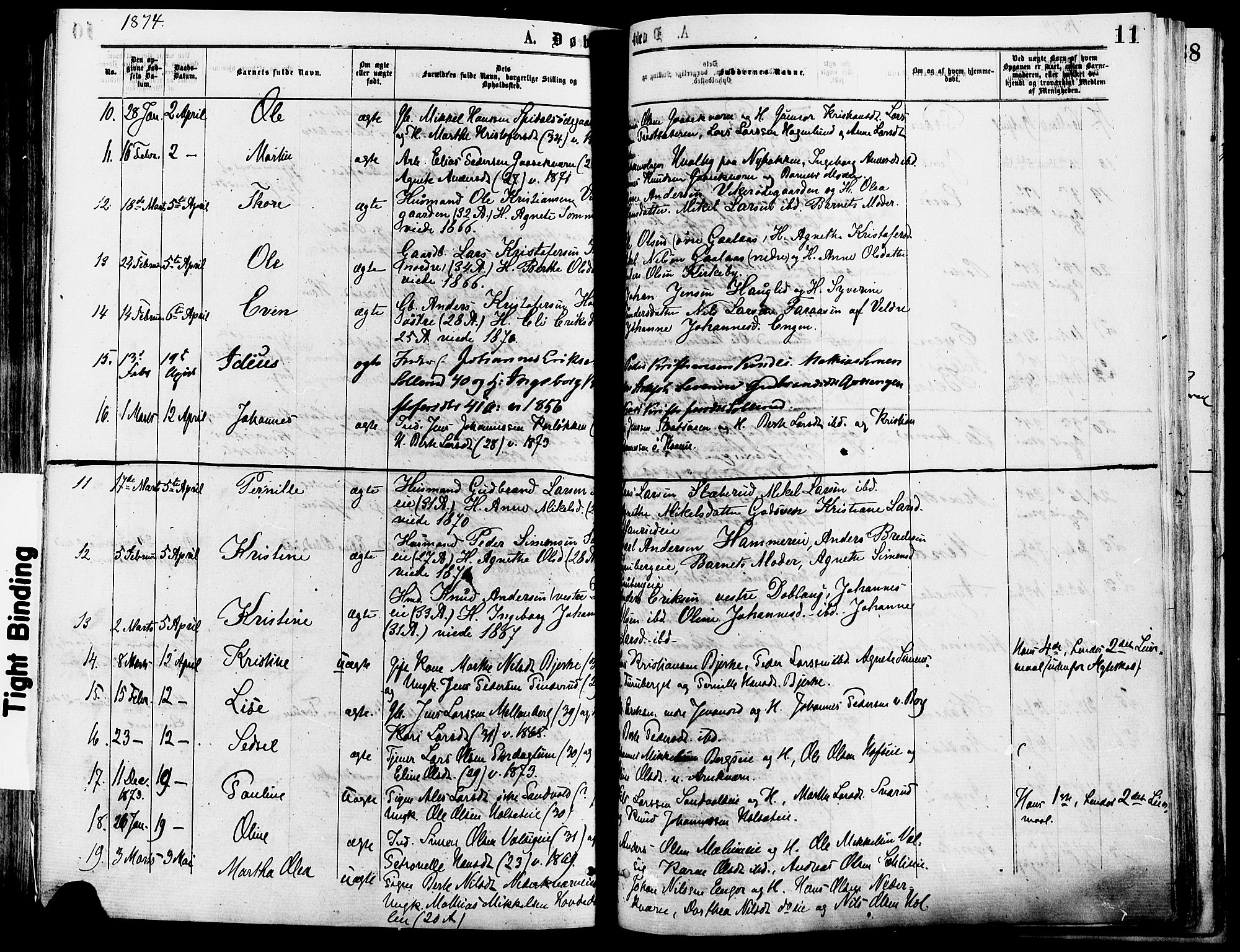 Vang prestekontor, Hedmark, AV/SAH-PREST-008/H/Ha/Haa/L0013: Parish register (official) no. 13, 1855-1879, p. 11