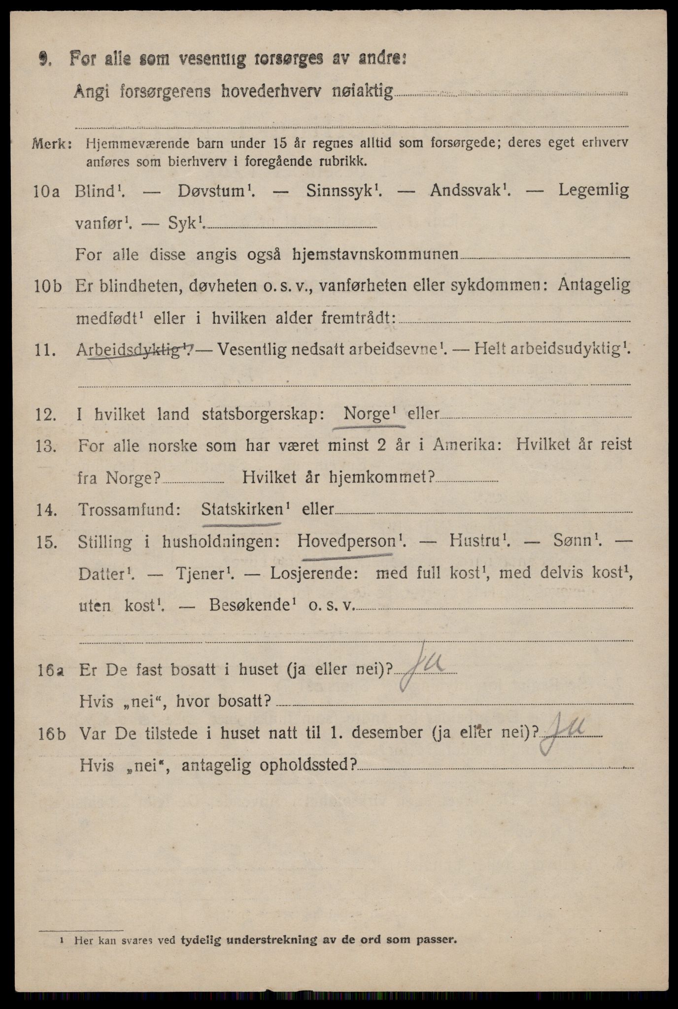 SAST, 1920 census for Strand, 1920, p. 5463