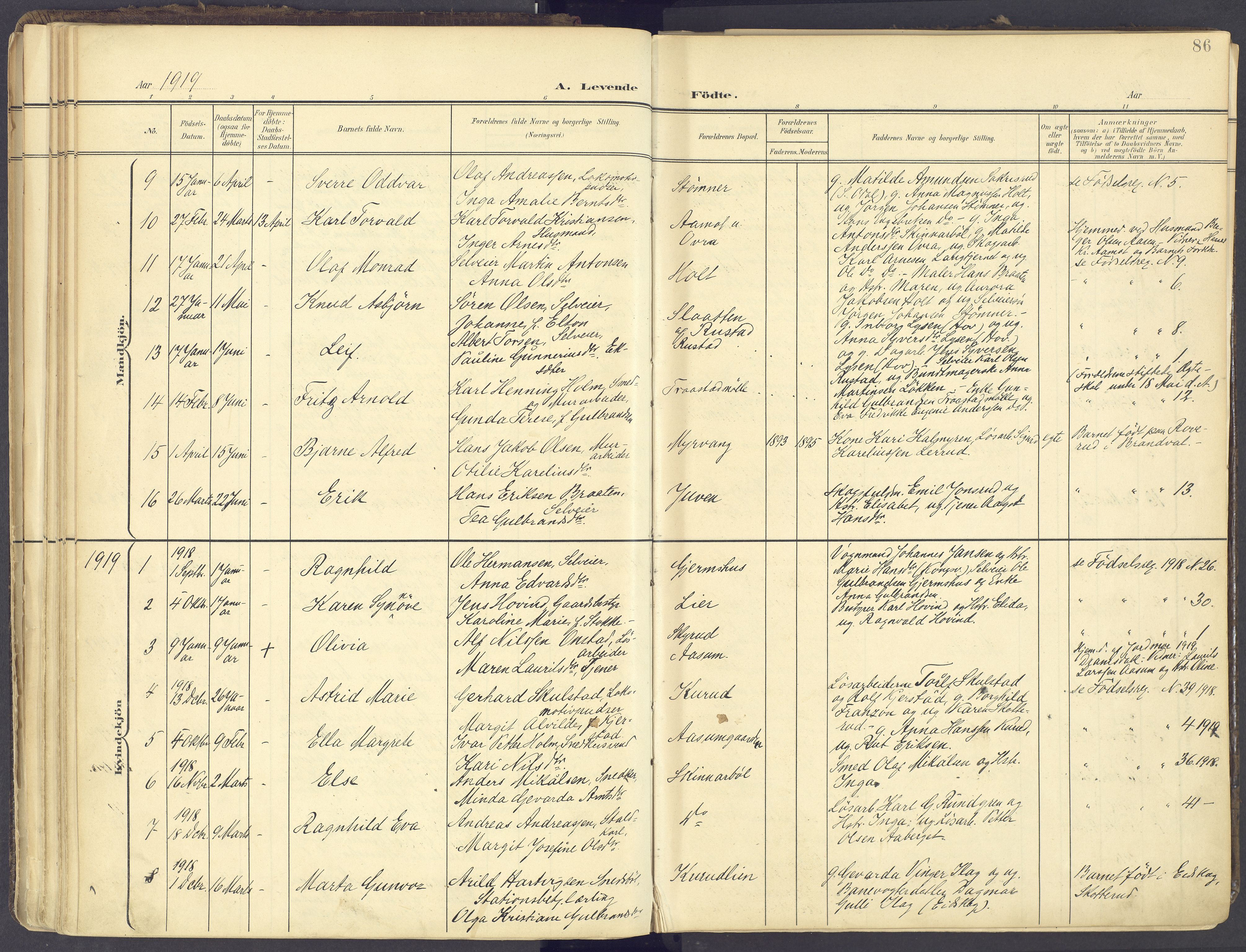 Vinger prestekontor, AV/SAH-PREST-024/H/Ha/Haa/L0017: Parish register (official) no. 17, 1901-1927, p. 86