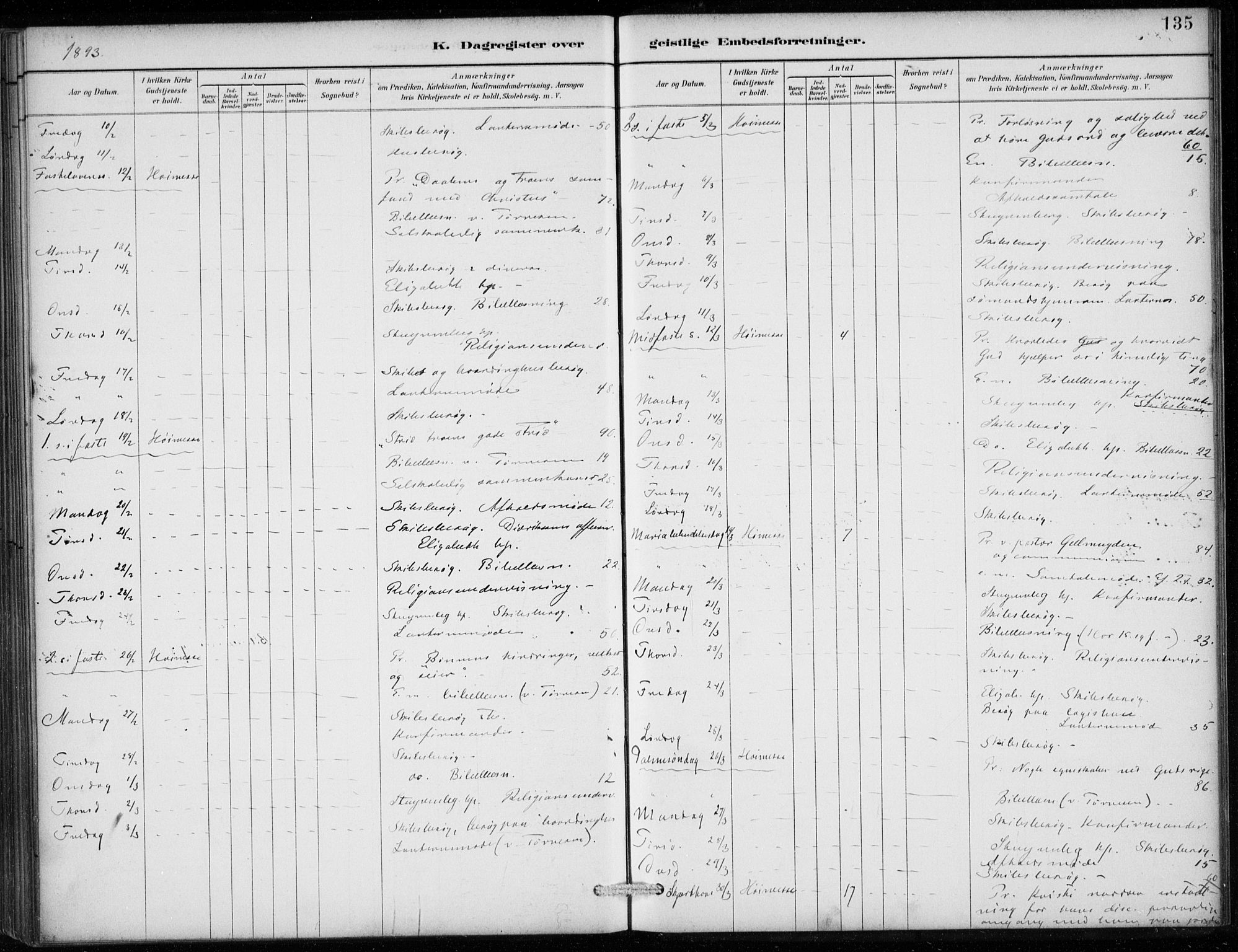 Den norske sjømannsmisjon i utlandet/Antwerpen, SAB/SAB/PA-0105/H/Ha/L0002: Parish register (official) no. A 2, 1887-1913, p. 135
