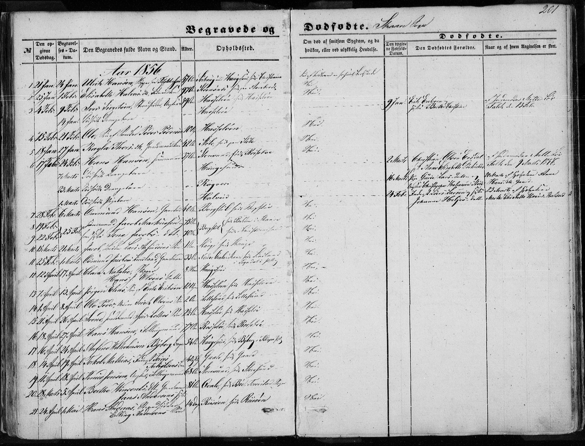 Torvastad sokneprestkontor, AV/SAST-A -101857/H/Ha/Haa/L0009: Parish register (official) no. A 9, 1847-1856, p. 201