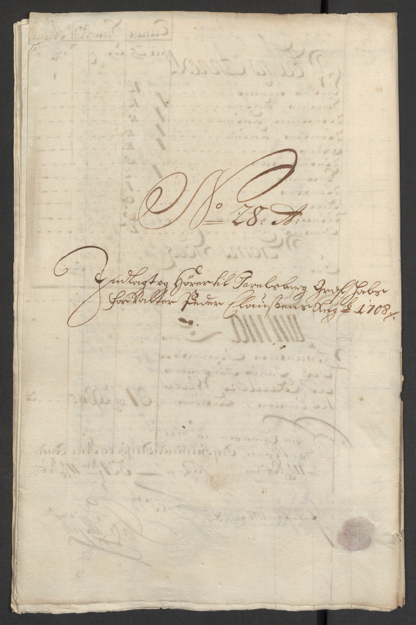 Rentekammeret inntil 1814, Reviderte regnskaper, Fogderegnskap, RA/EA-4092/R32/L1873: Fogderegnskap Jarlsberg grevskap, 1708, p. 192