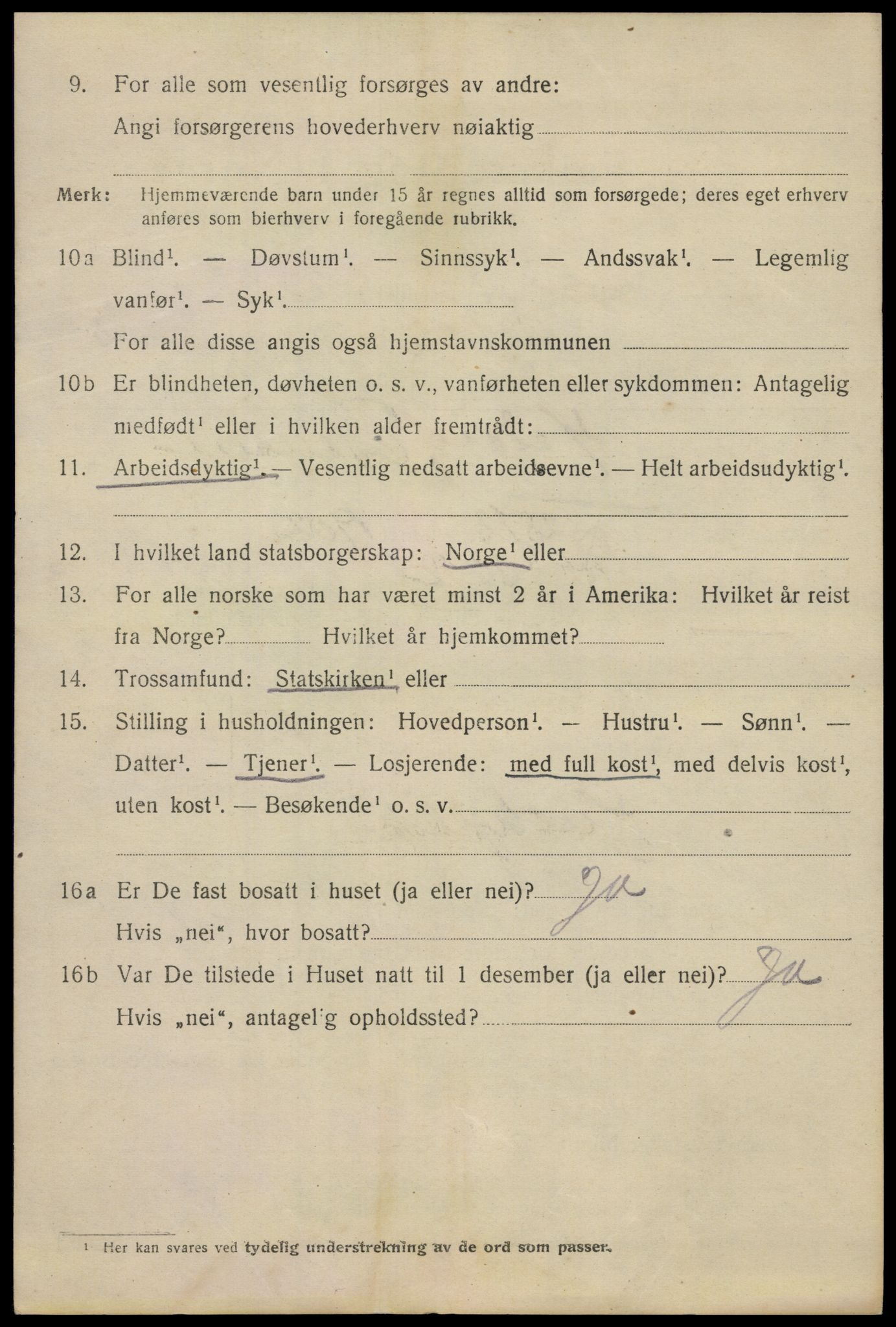 SAO, 1920 census for Drøbak, 1920, p. 4950