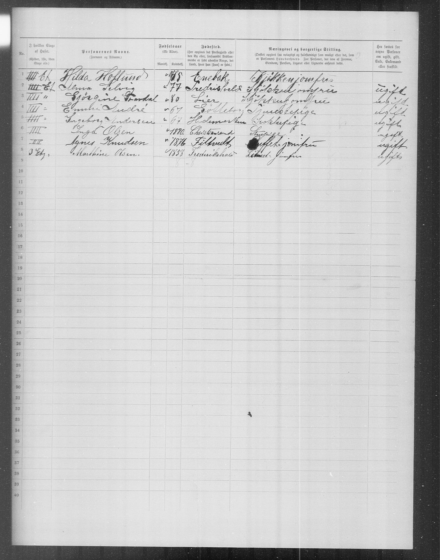 OBA, Municipal Census 1899 for Kristiania, 1899, p. 13429