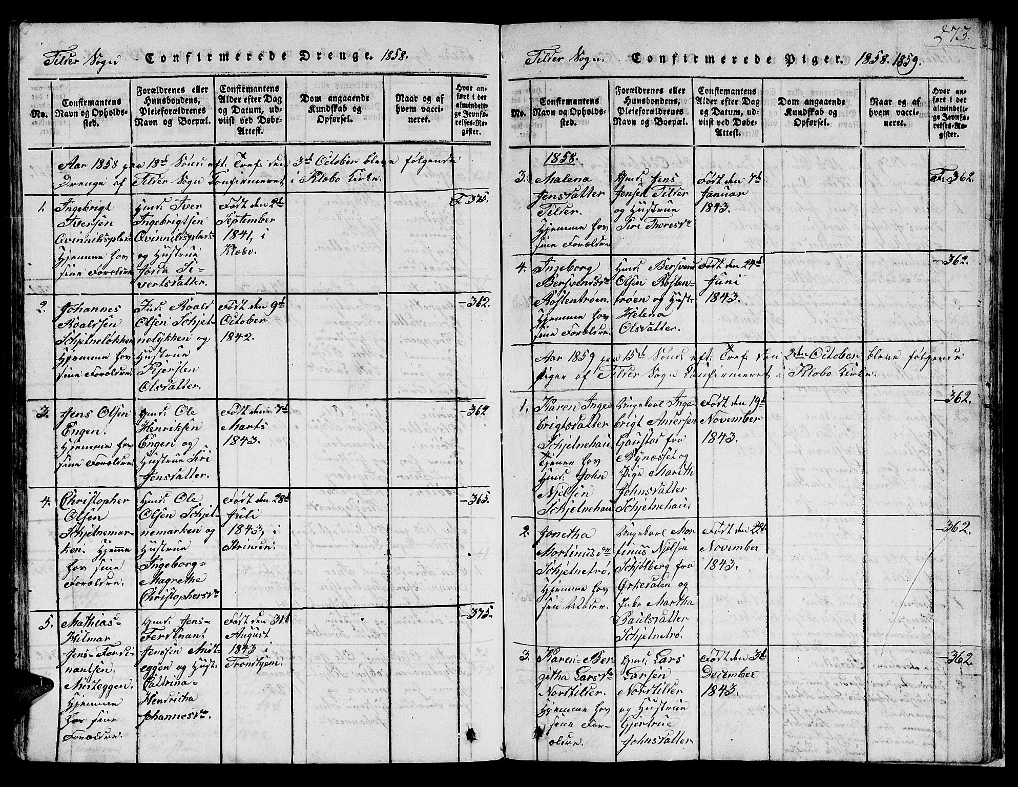 Ministerialprotokoller, klokkerbøker og fødselsregistre - Sør-Trøndelag, AV/SAT-A-1456/621/L0458: Parish register (copy) no. 621C01, 1816-1865, p. 273