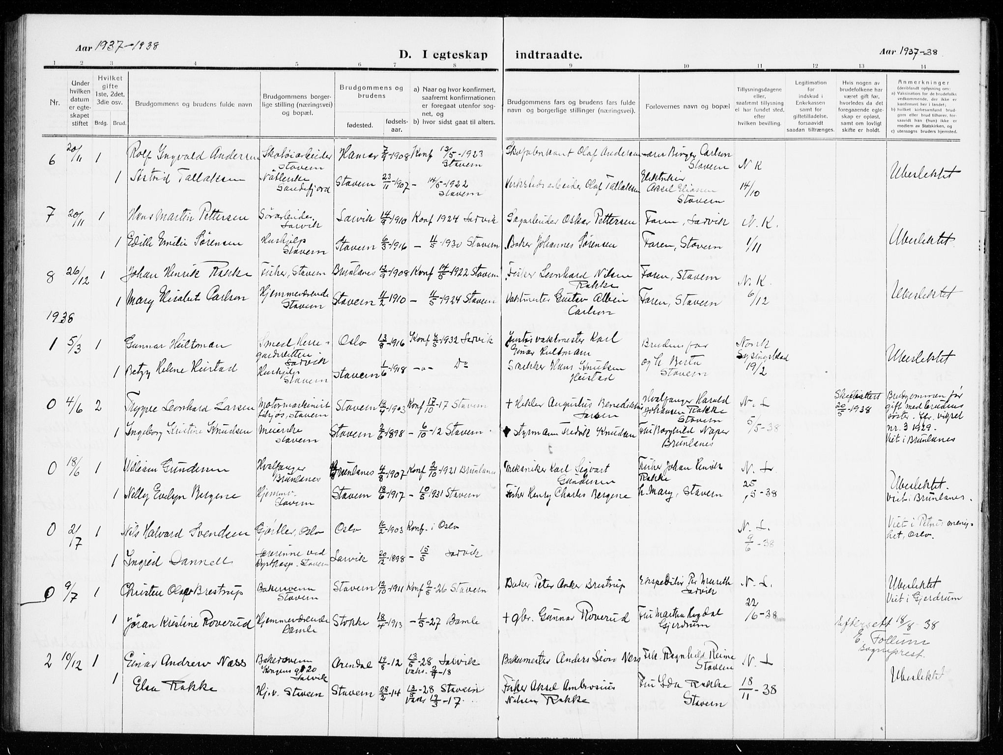 Stavern kirkebøker, SAKO/A-318/G/Ga/L0003: Parish register (copy) no. 3, 1909-1940