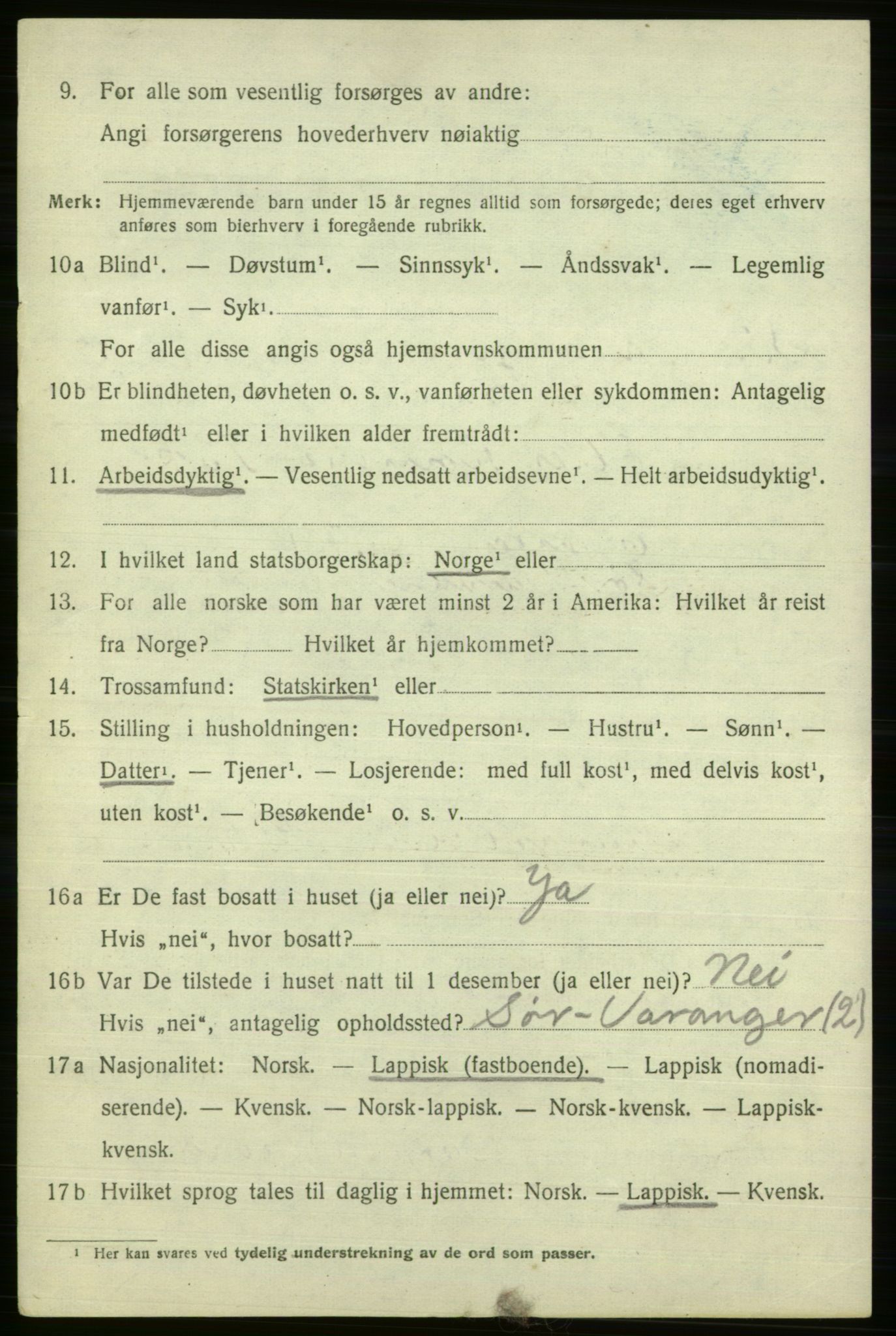 SATØ, 1920 census for Sør-Varanger, 1920, p. 3422