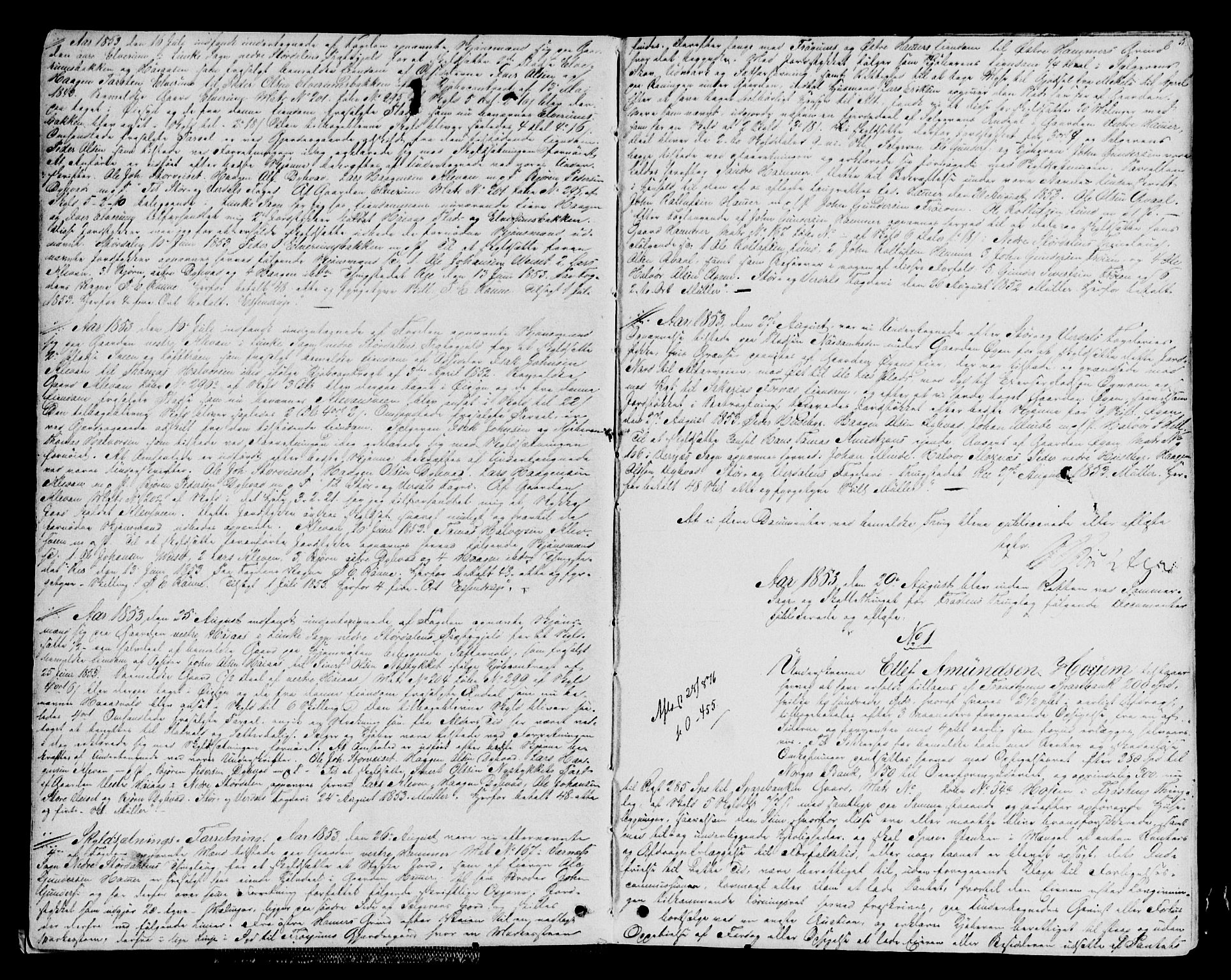 Stjør- og Verdal sorenskriveri, AV/SAT-A-4167/1/2/2C/L0023: Mortgage book no. K, 1853-1859, p. 5