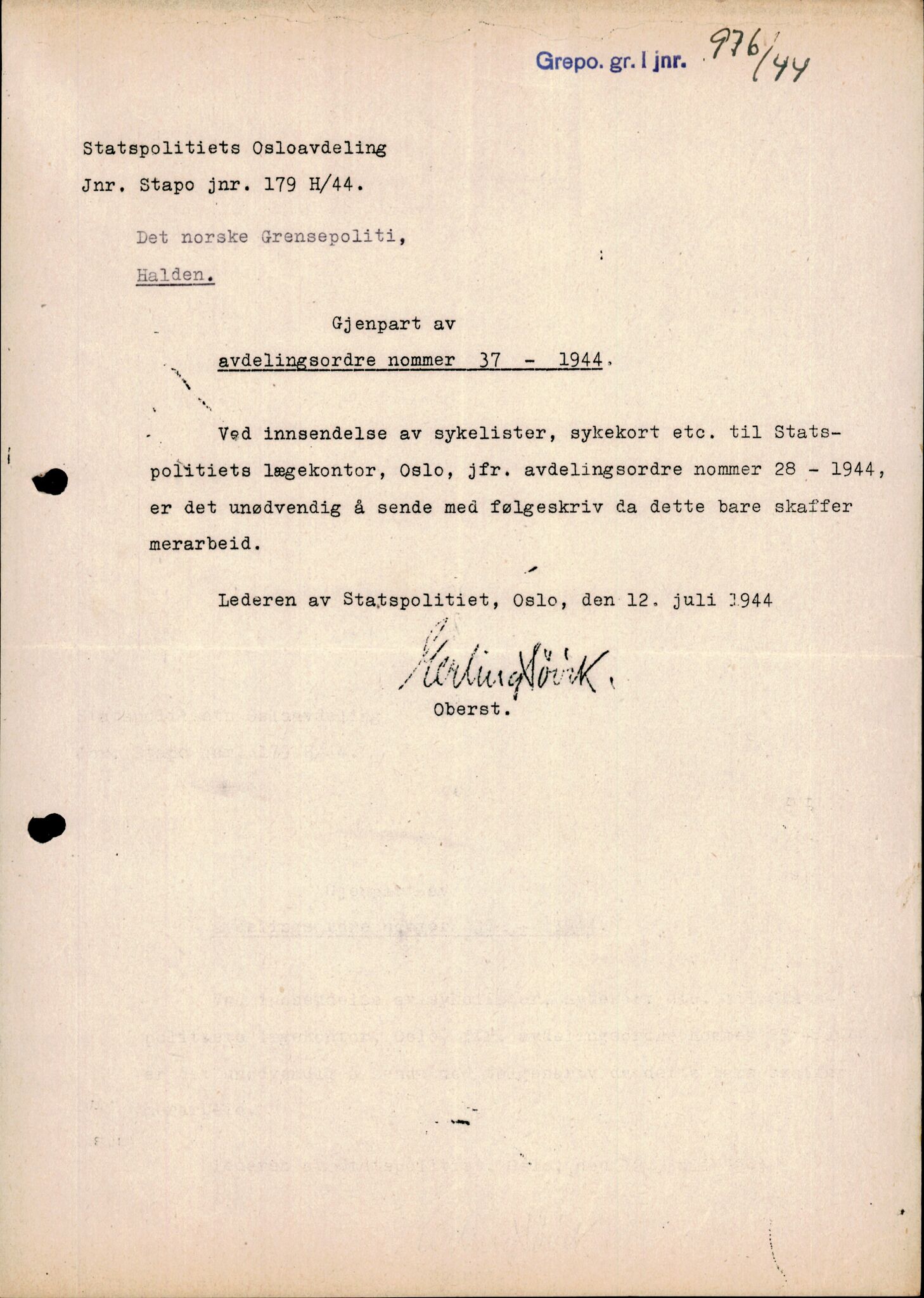 Forsvarets Overkommando. 2 kontor. Arkiv 11.4. Spredte tyske arkivsaker, AV/RA-RAFA-7031/D/Dar/Darc/L0006: BdSN, 1942-1945, p. 1373